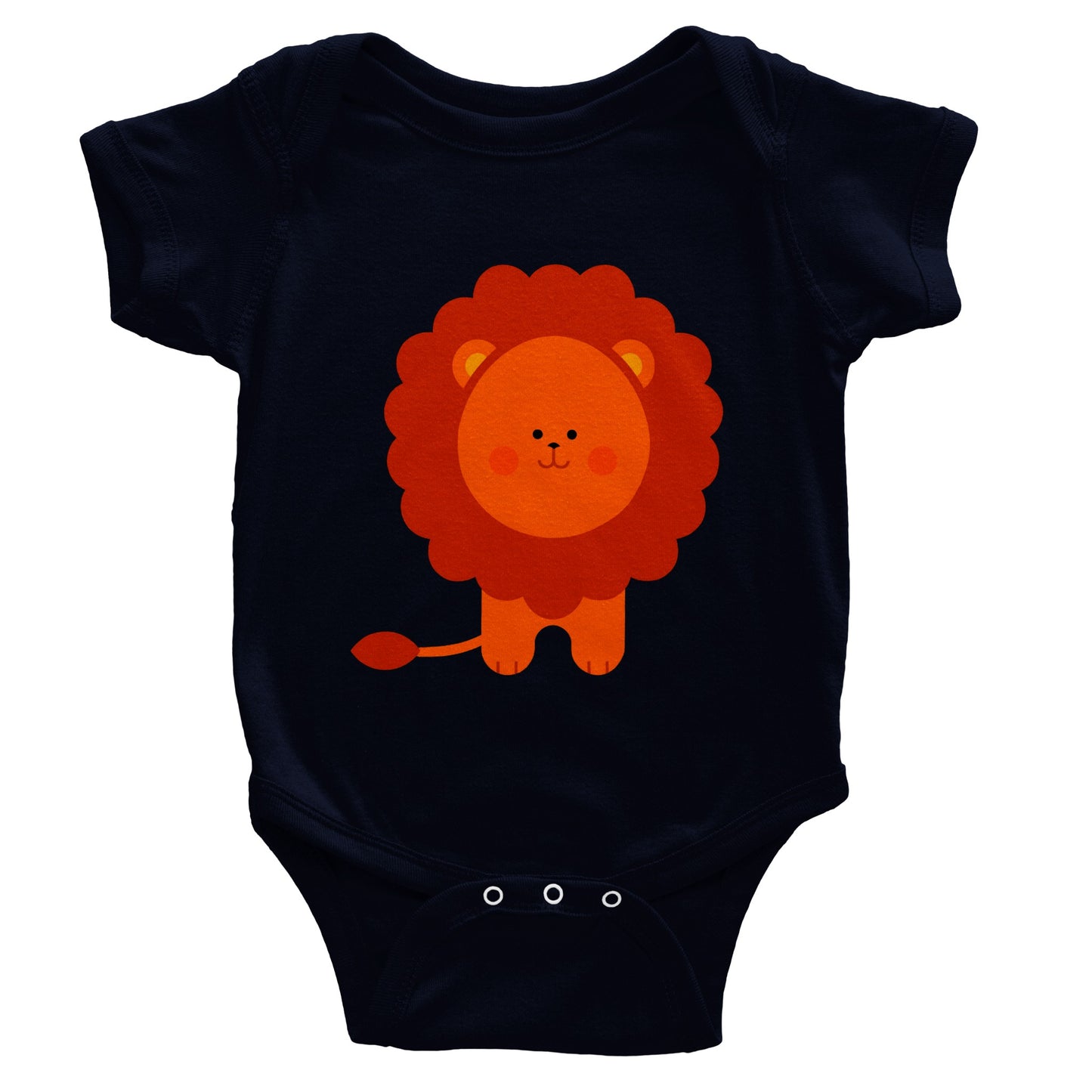 Classic Baby Short Sleeve Bodysuit Cute Lion