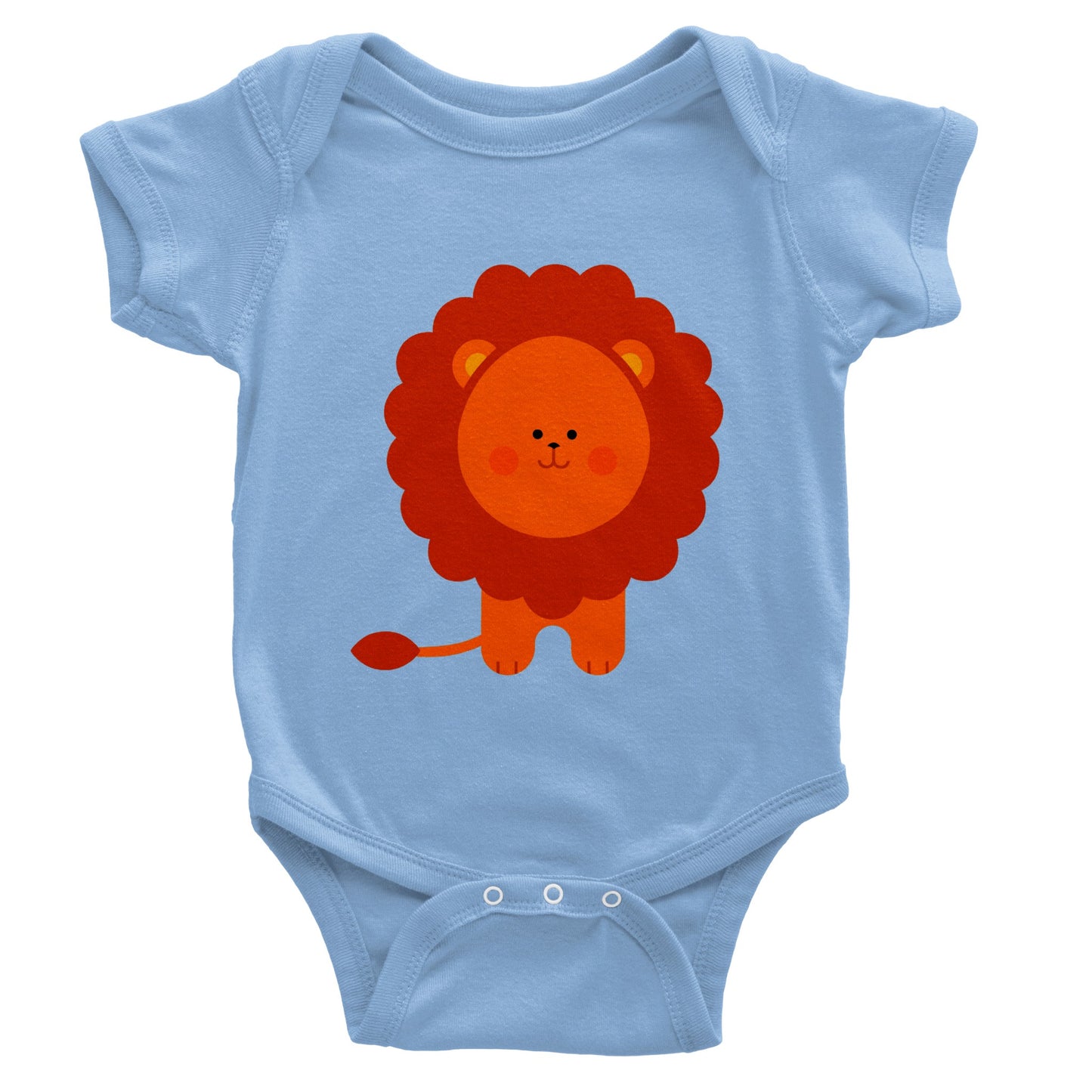 Classic Baby Short Sleeve Bodysuit Cute Lion