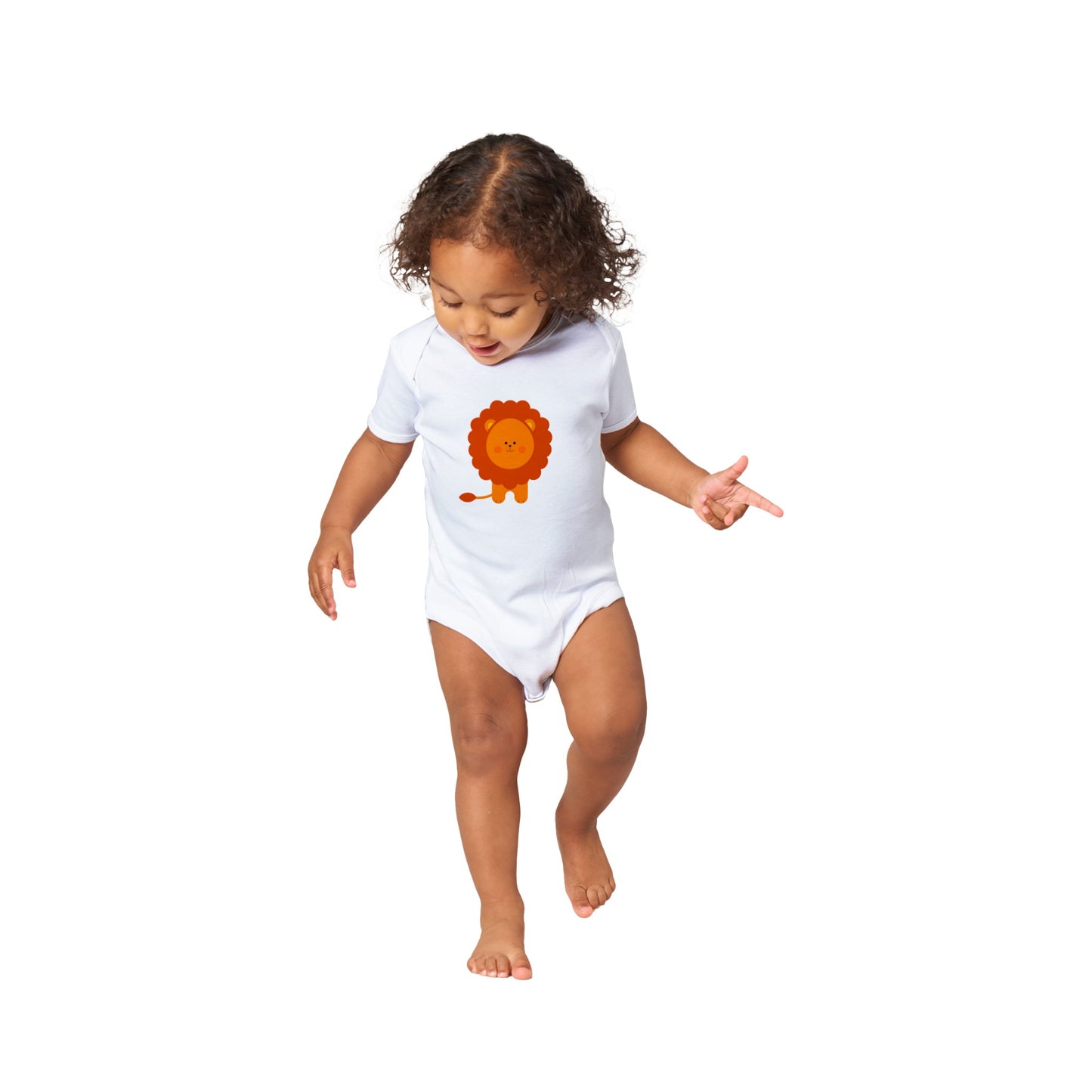 Classic Baby Short Sleeve Bodysuit Cute Lion