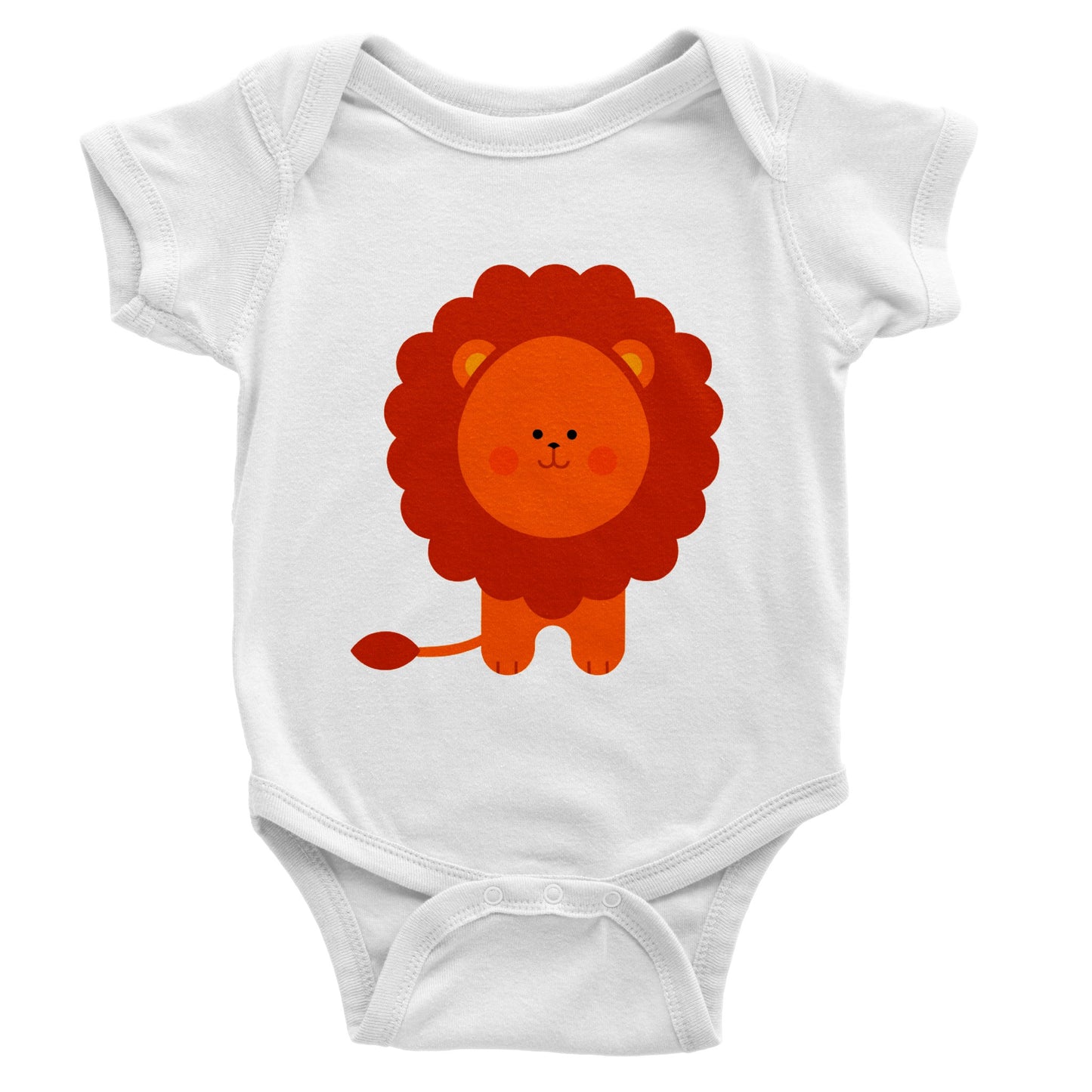 Classic Baby Short Sleeve Bodysuit Cute Lion