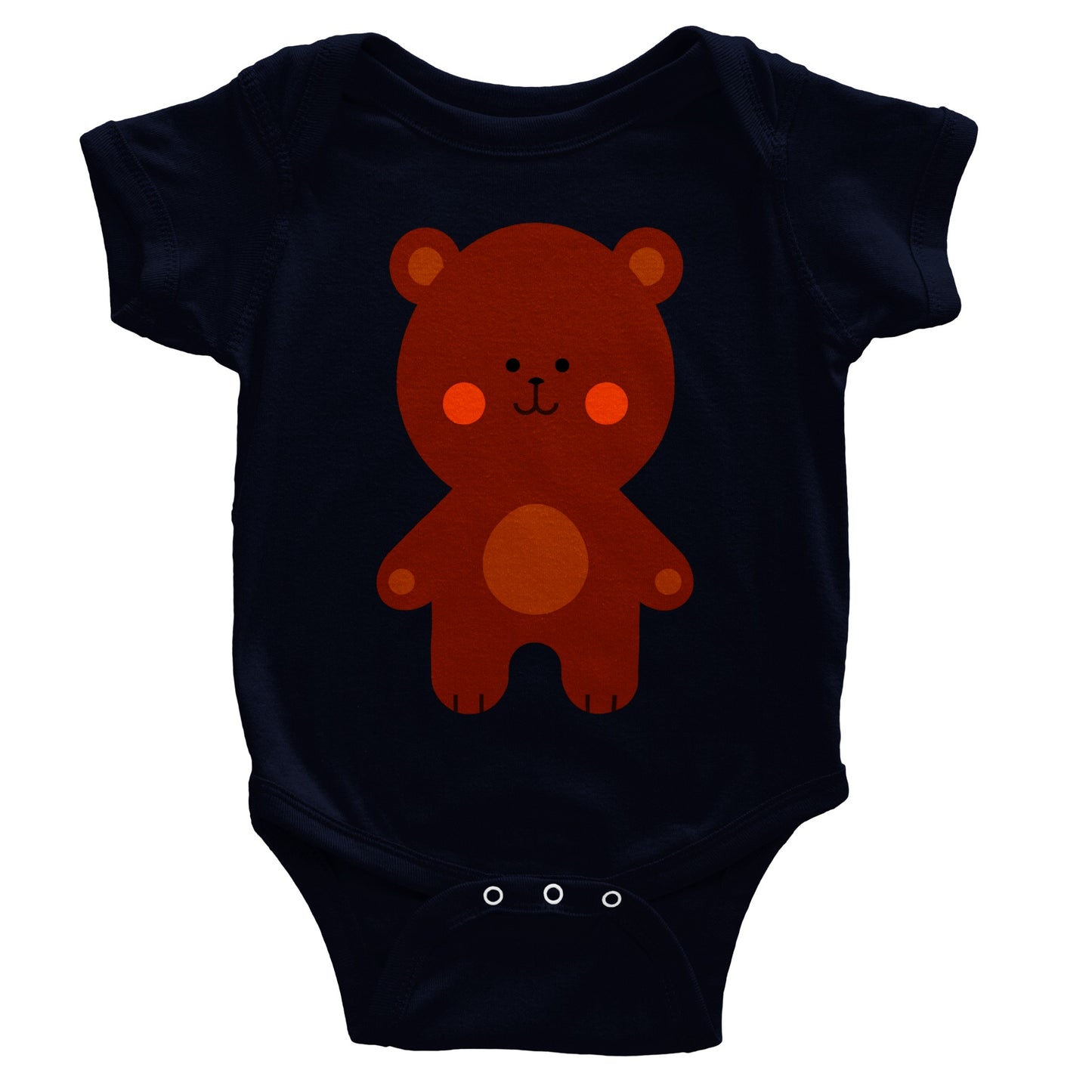 Classic Baby Short Sleeve Bodysuit Cute Teddy Bear