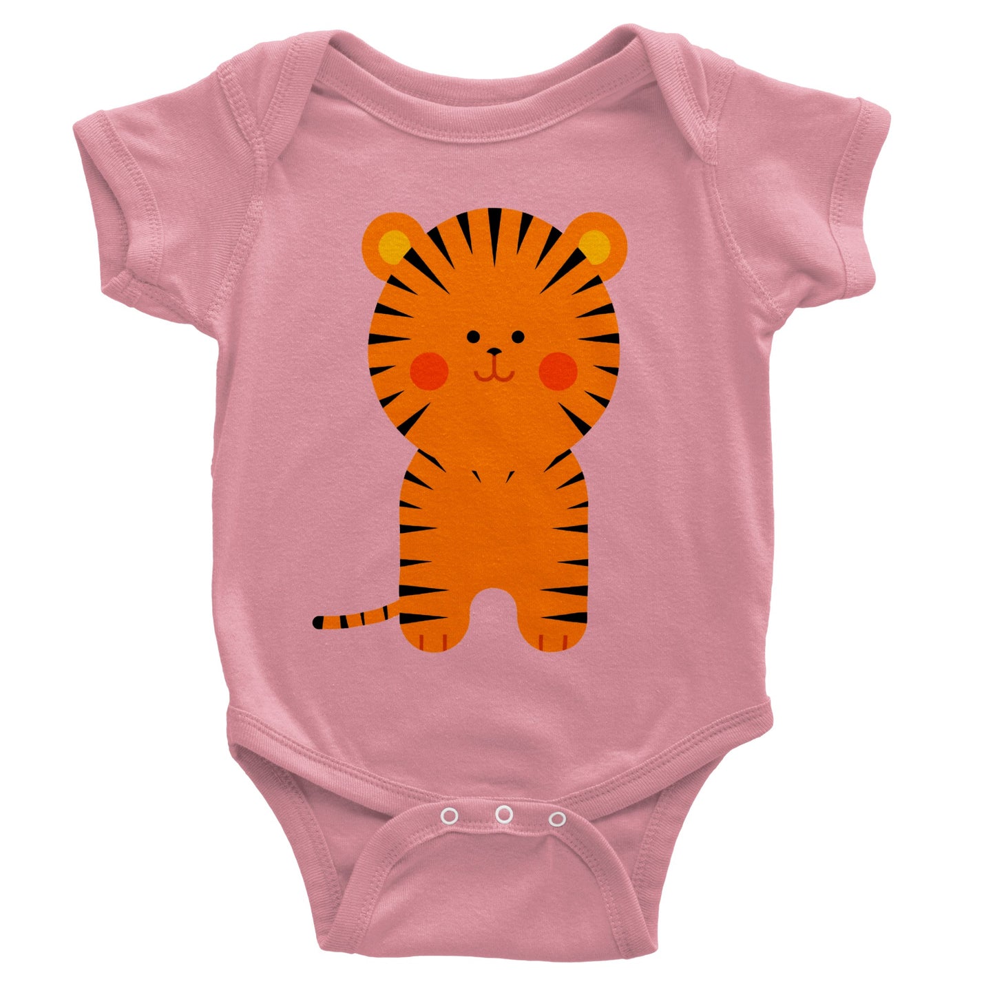 Classic Baby Short Sleeve Bodysuit Cute Tiger