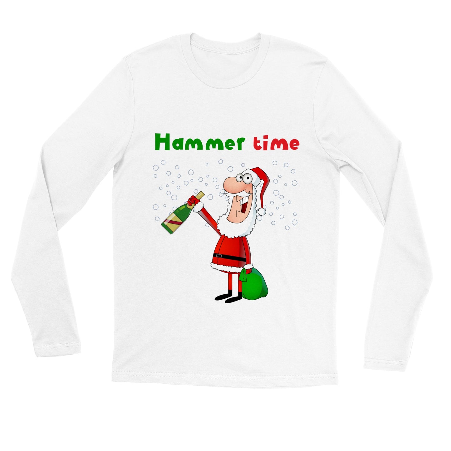 Men's Premium Unisex Longsleeve T-shirt Santa with bottle-Hammer Time