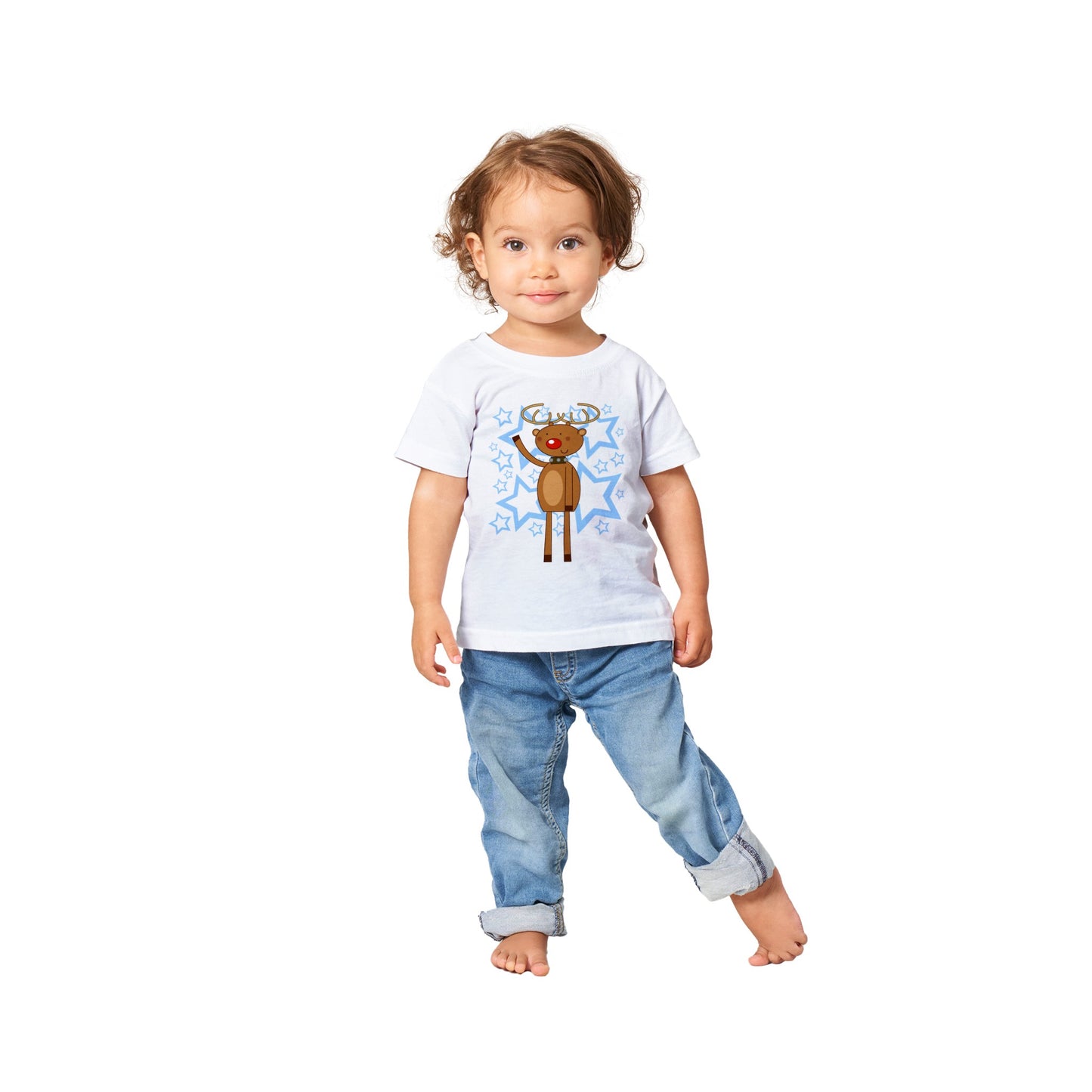 Classic Baby Crewneck T-shirt Rudolf waving-Stars - Cartoon