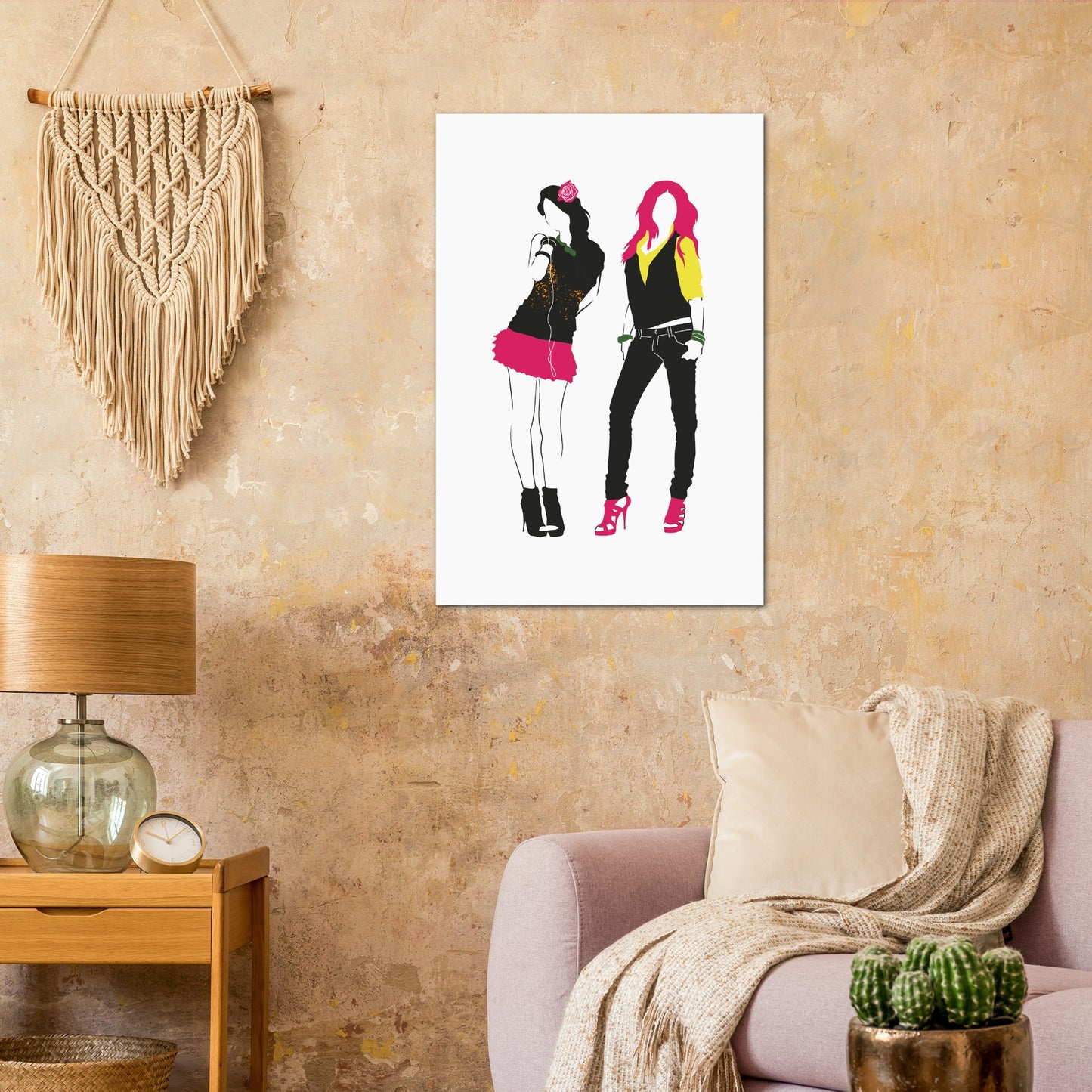 Premium Matte Paper Poster - Two Female Models Striking Poses