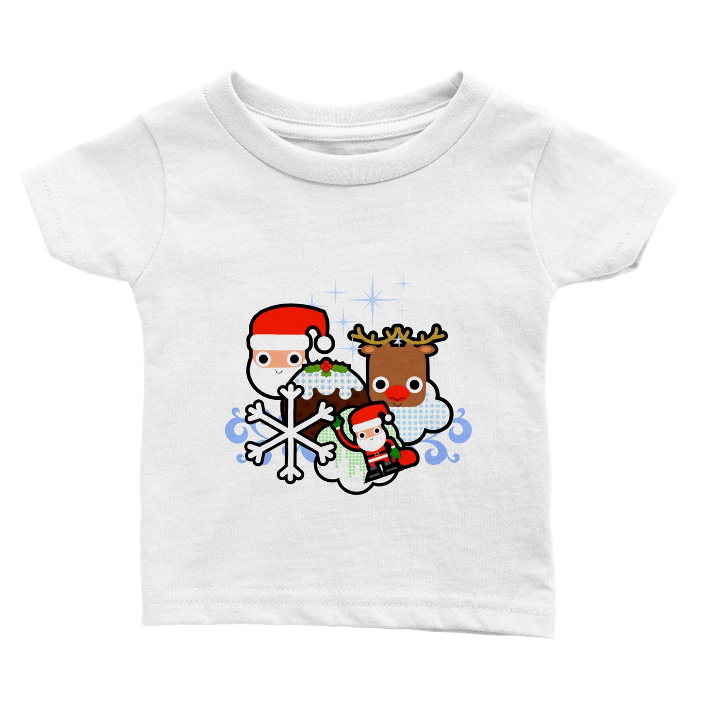 Classic Baby Crewneck T-shirt Santa and all Christmas - graphics