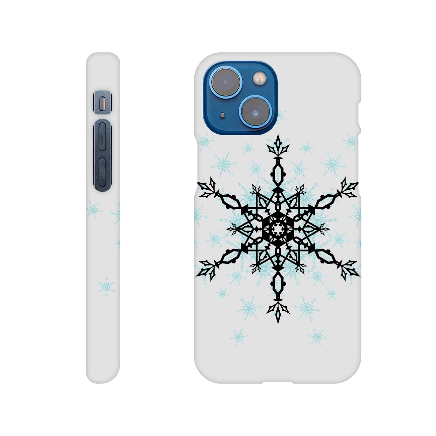 Slim case Snow Crystals- Black and Blue