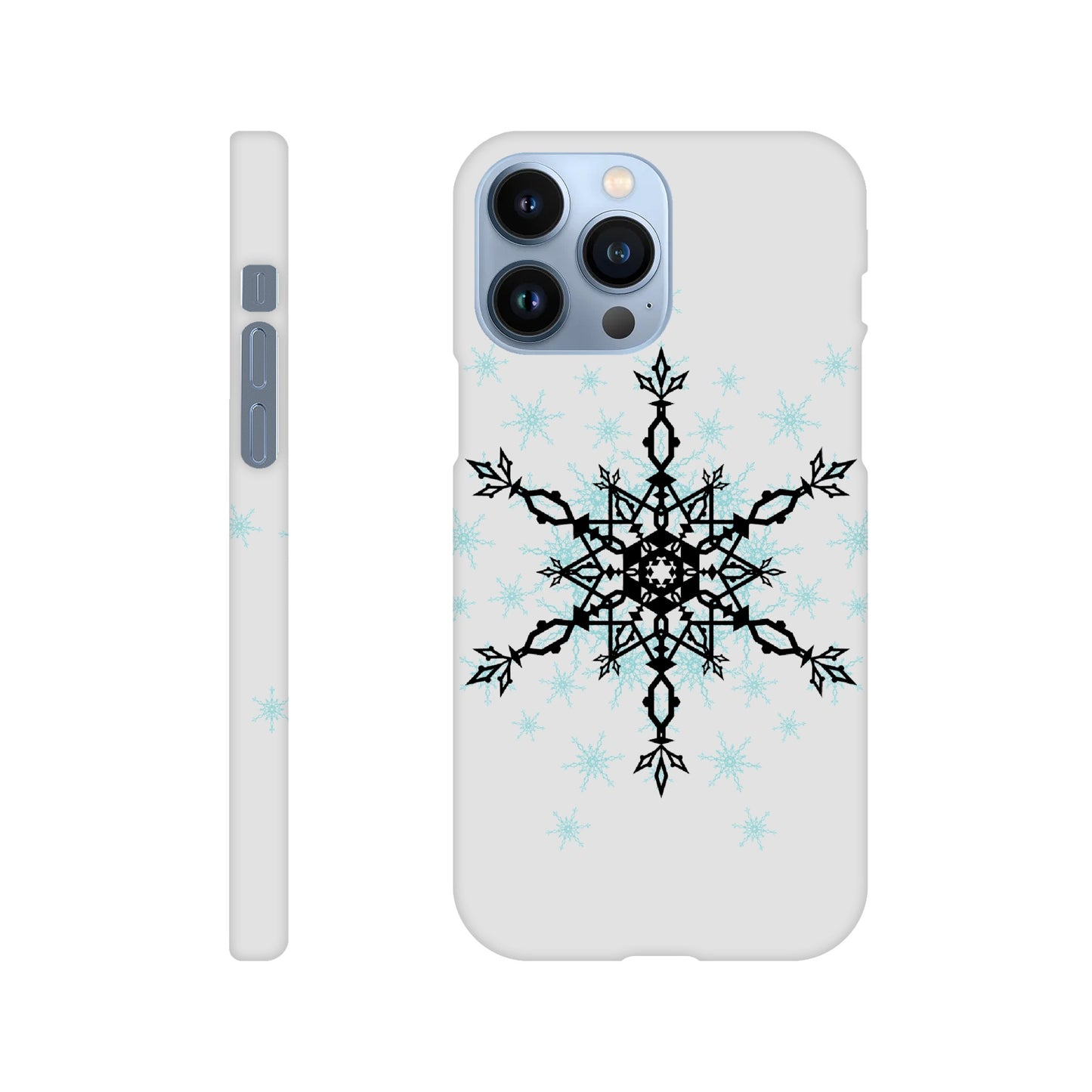 Slim case Snow Crystals- Black and Blue