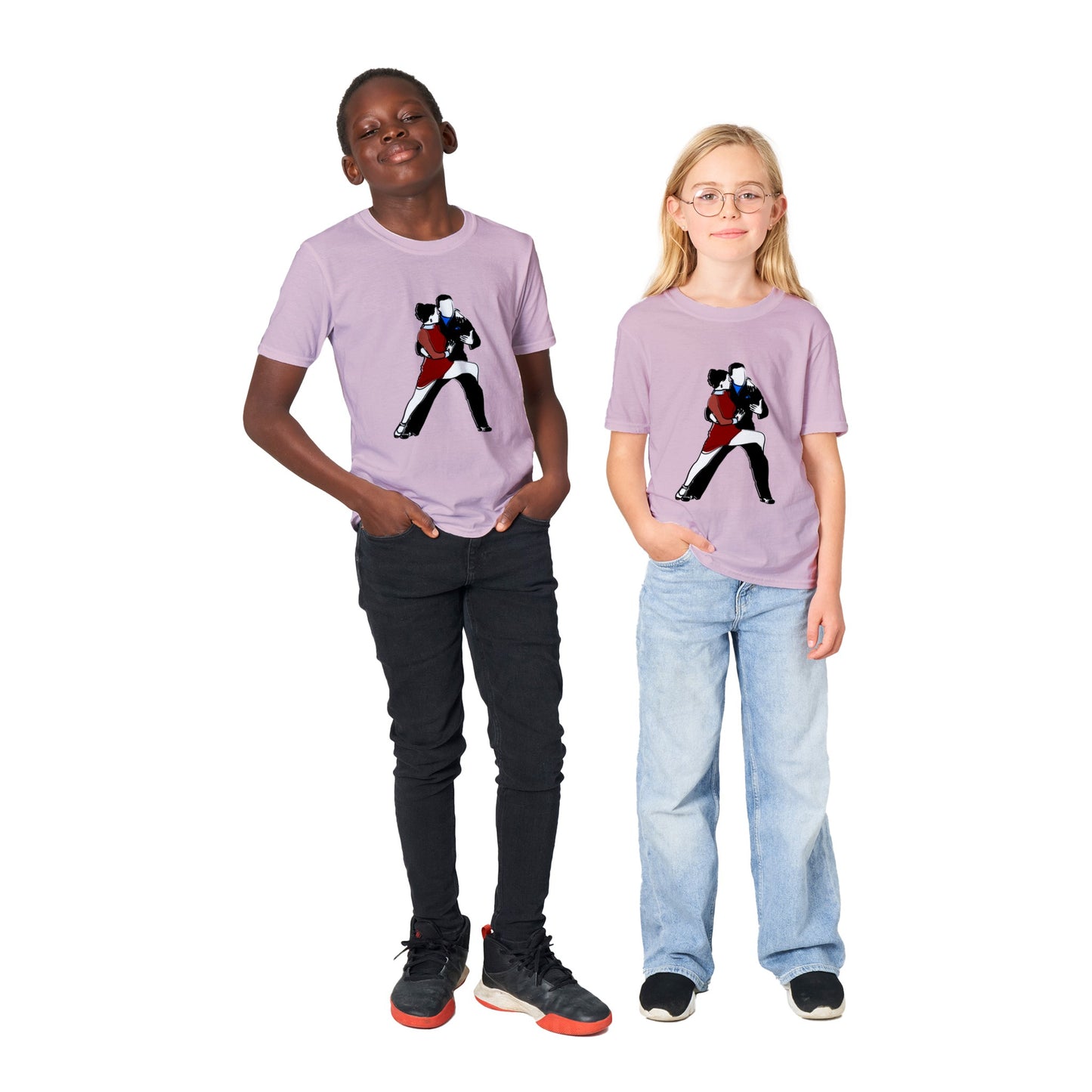 Classic Kids Crewneck T-shirt - Latin Dancers.