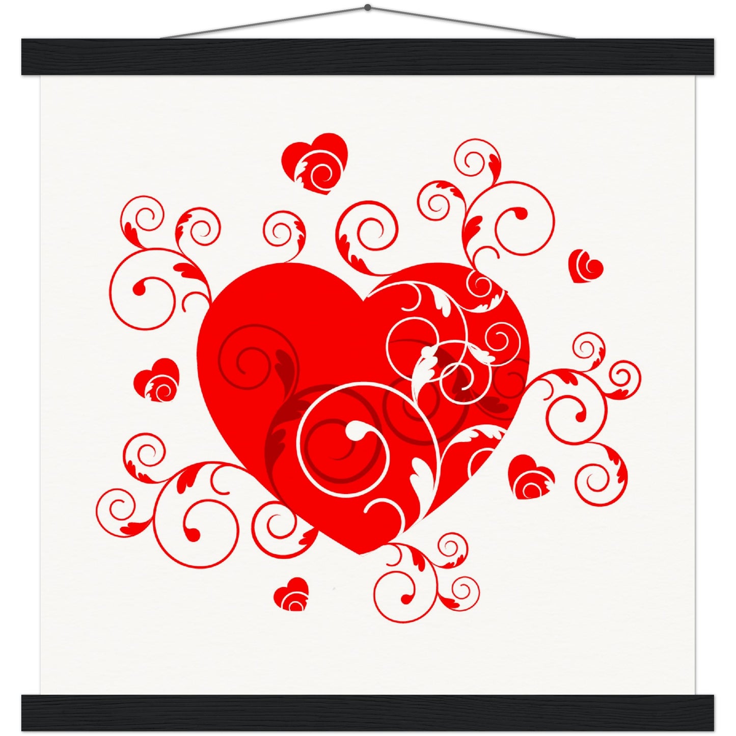 Museum-Quality Matte Paper Poster & Hanger - Beautiful Heart with Organic design - Valentine