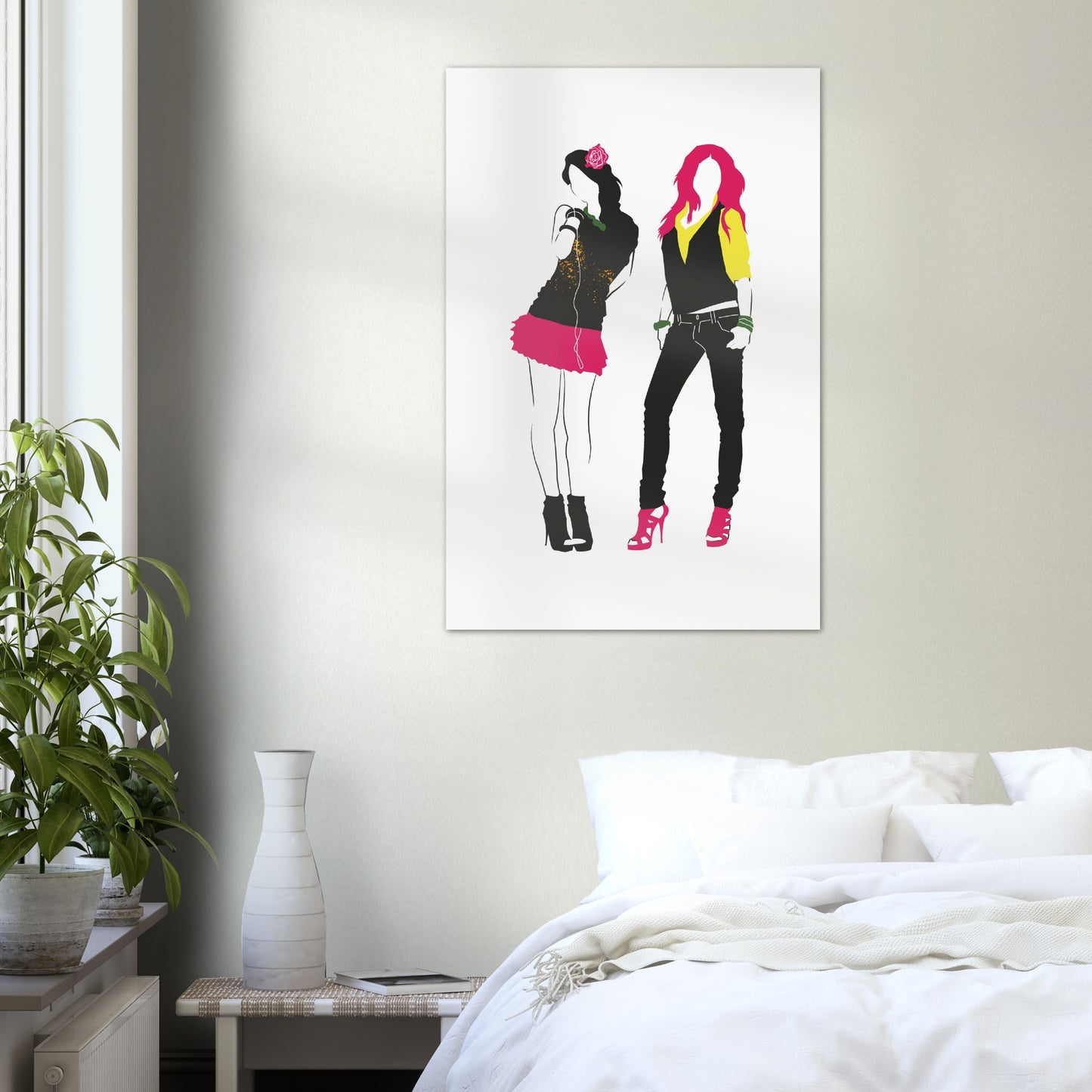 Premium Matte Paper Poster - Two Female Models Striking Poses