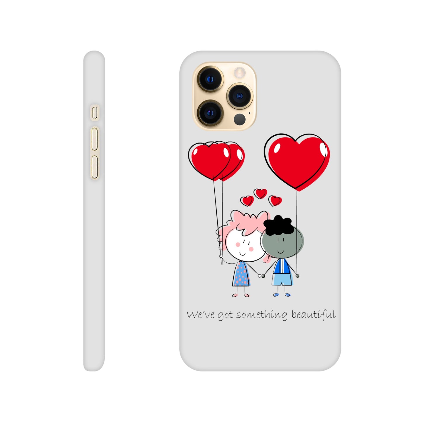 Slim case - Couple Holding Heart Shaped Balloons - Valentine