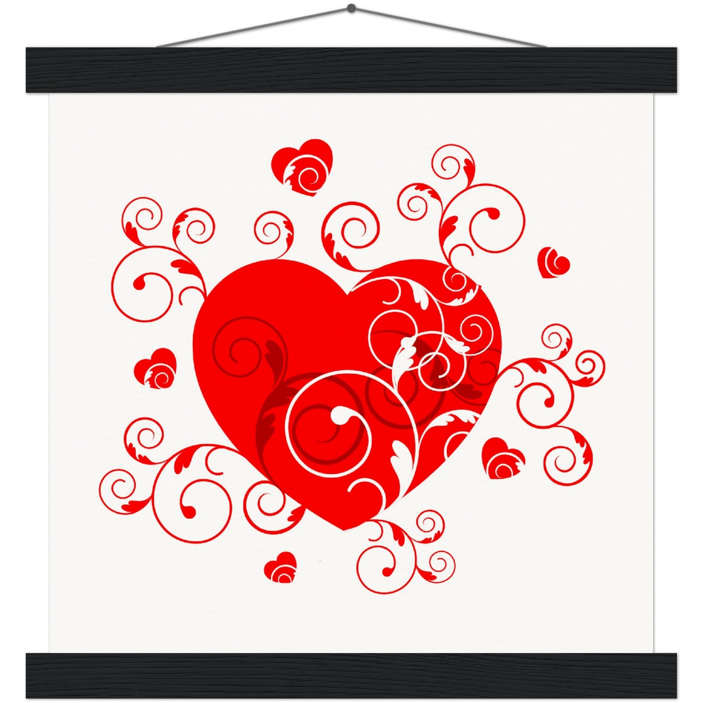 Museum-Quality Matte Paper Poster & Hanger - Beautiful Heart with Organic design - Valentine