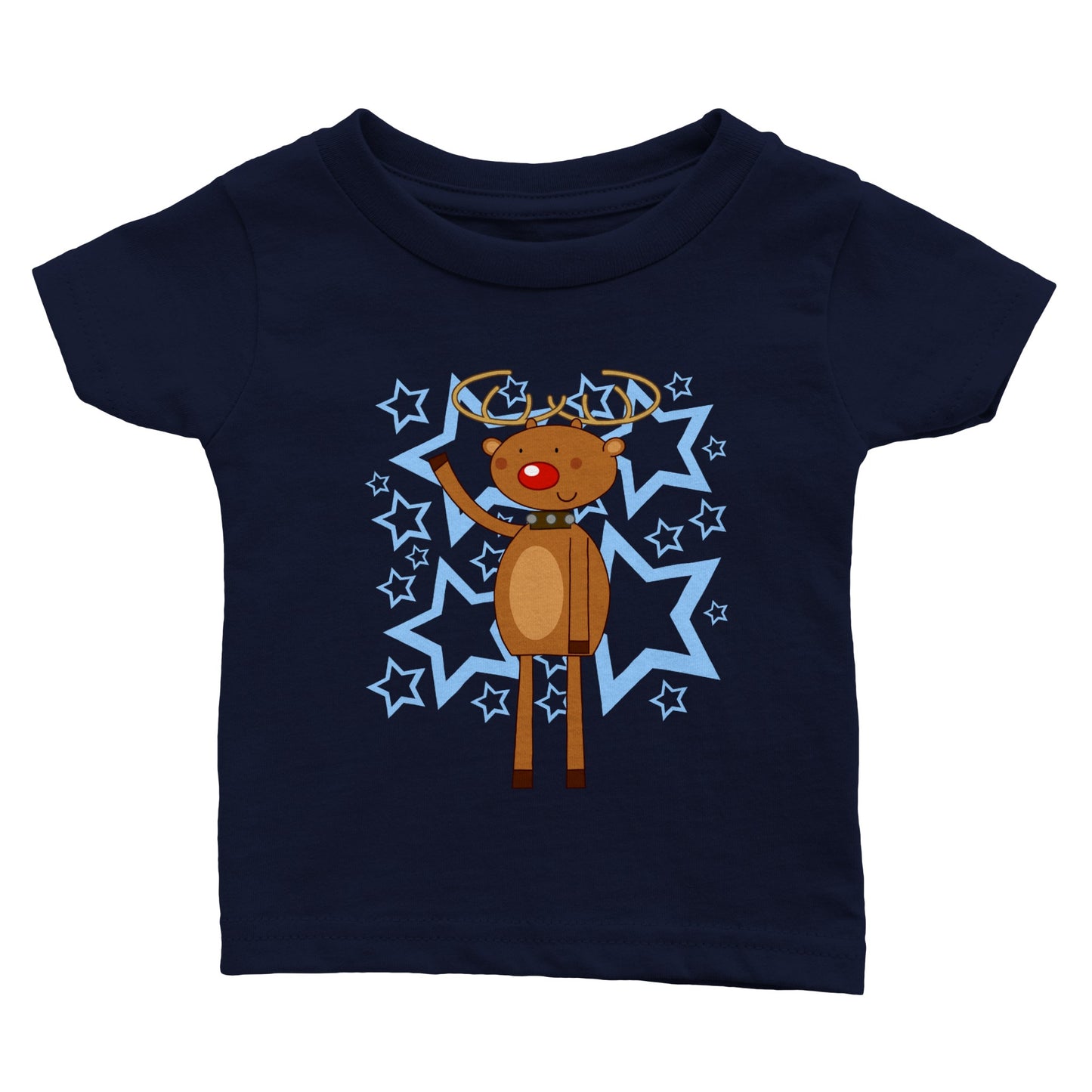 Classic Baby Crewneck T-shirt Rudolf waving-Stars - Cartoon