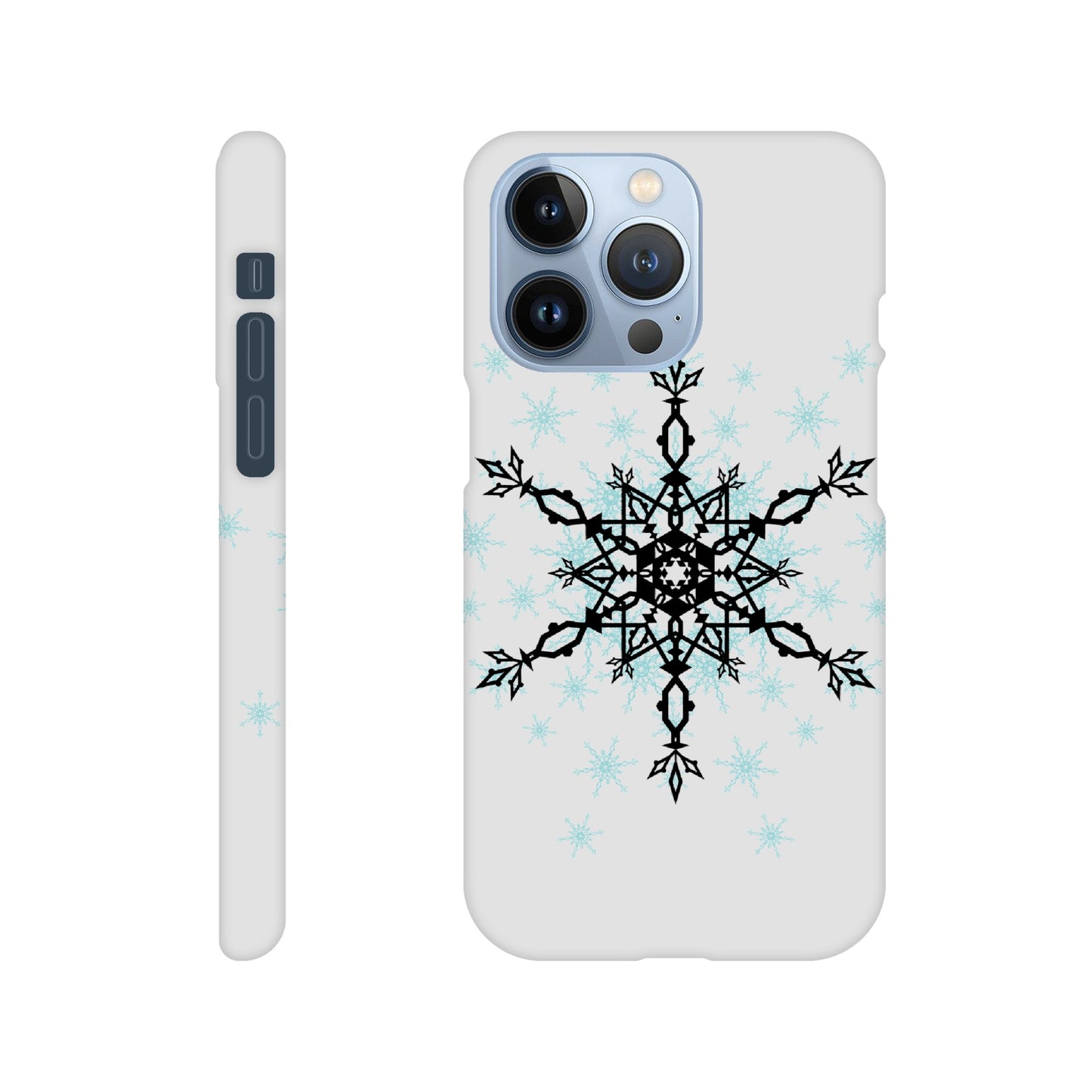 Slim case Snow Crystals- Black and Blue