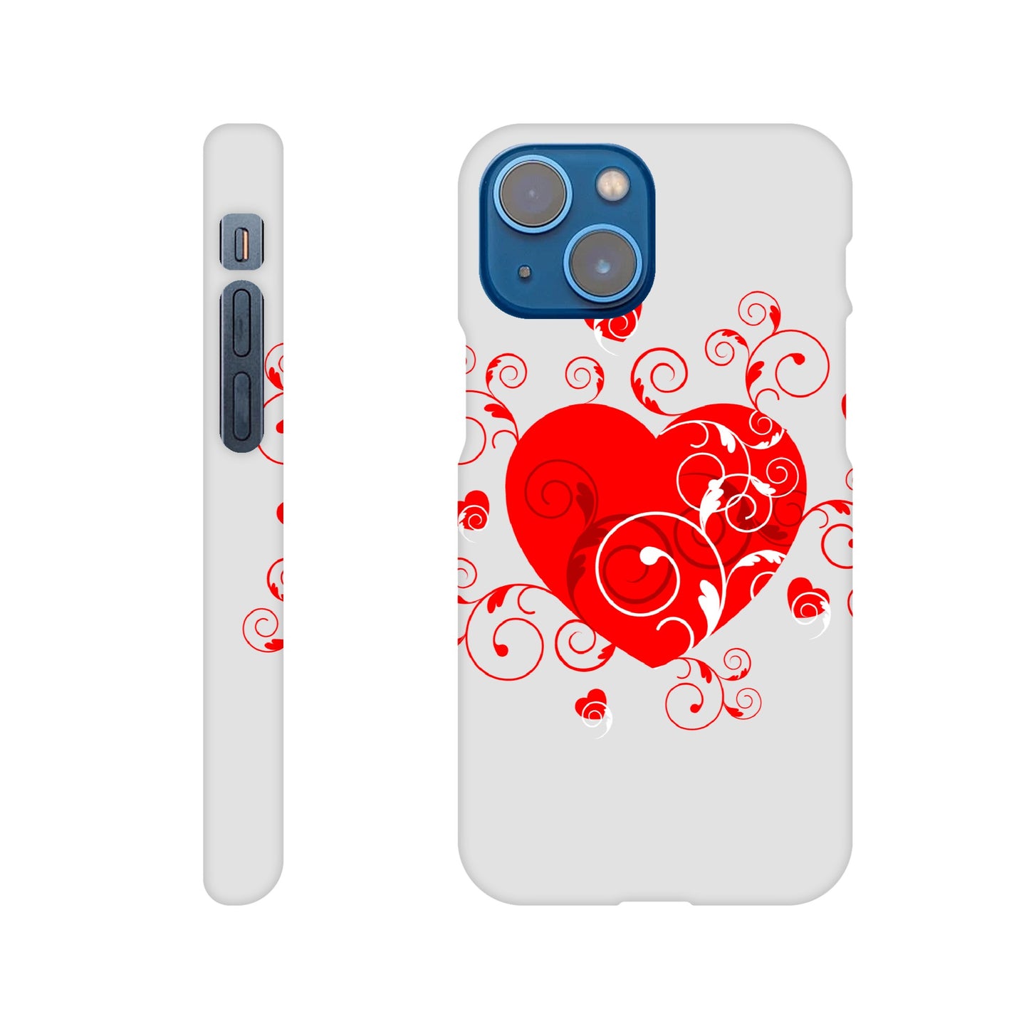 Slim case - Beautiful Heart with Organic design - Valentine