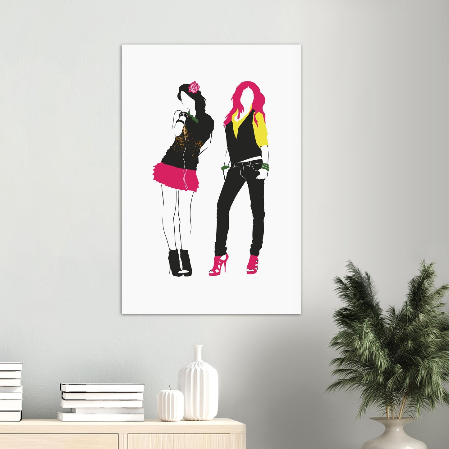 Premium Matte Paper Poster - Two Female Models Striking Poses