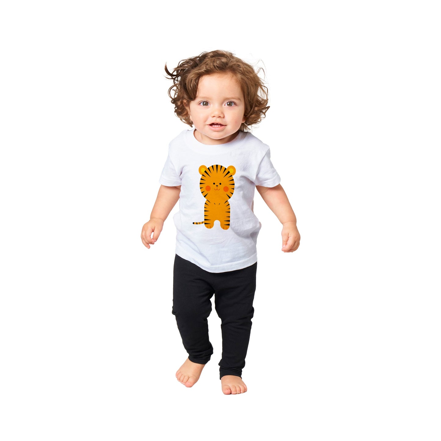 Classic Baby Crewneck T-shirt Cute Tiger