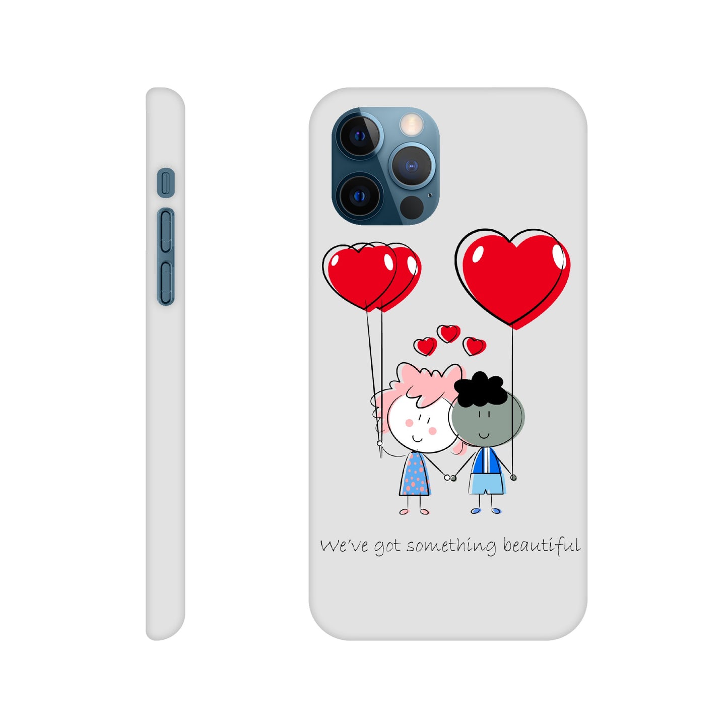 Slim case - Couple Holding Heart Shaped Balloons - Valentine