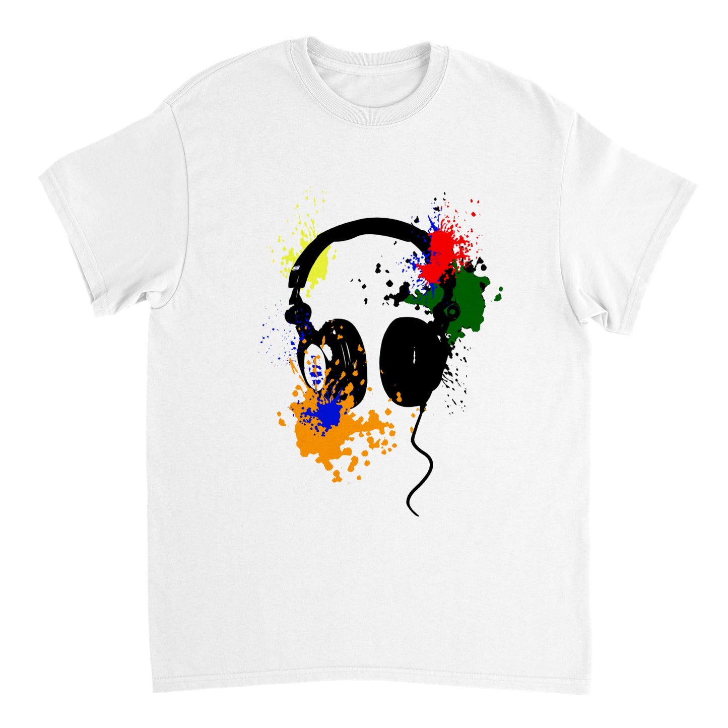 Heavyweight Unisex Crewneck T-shirt -  Music is Art - Headphones