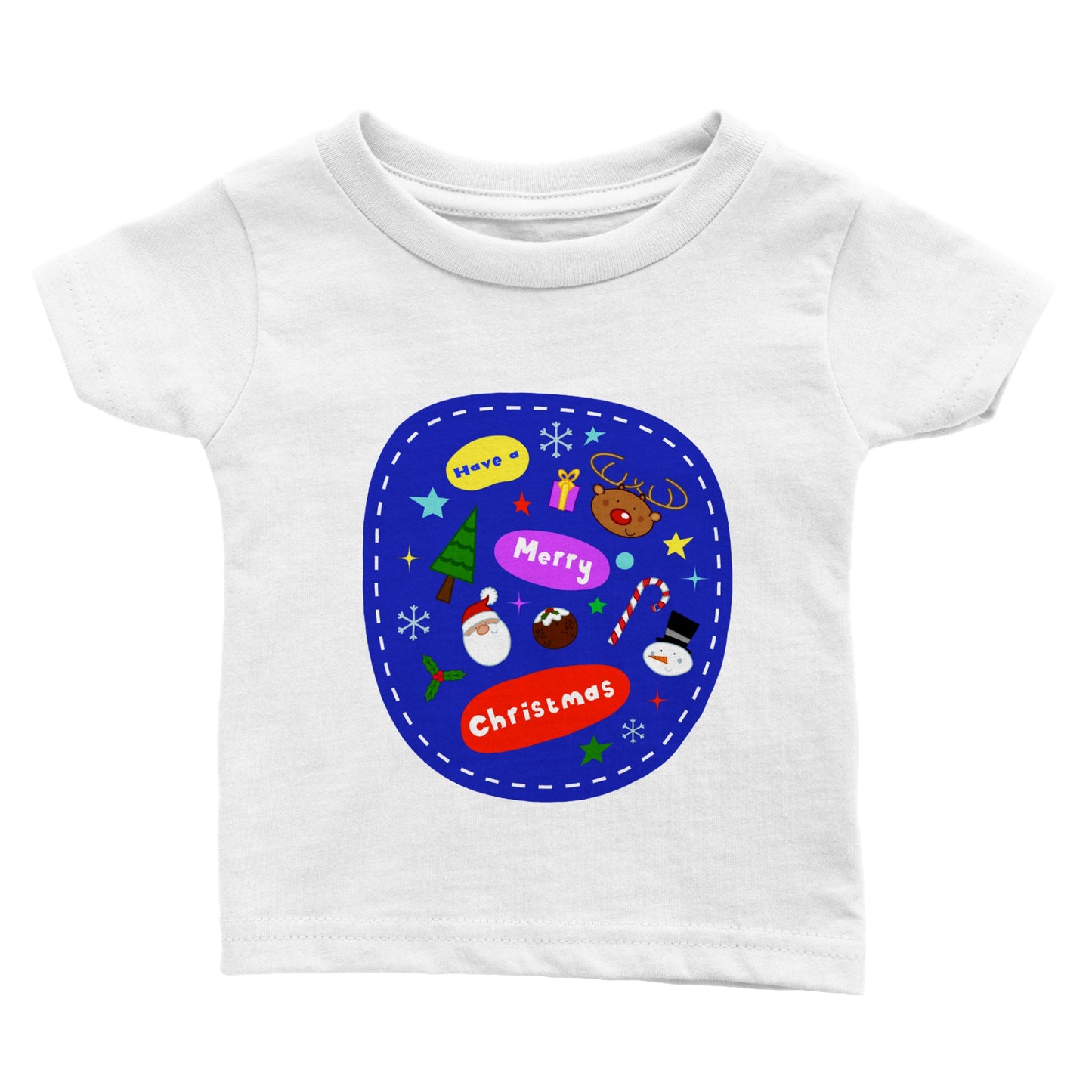 Classic Baby Crewneck T-shirt Have A Christmas - Christmas Icons