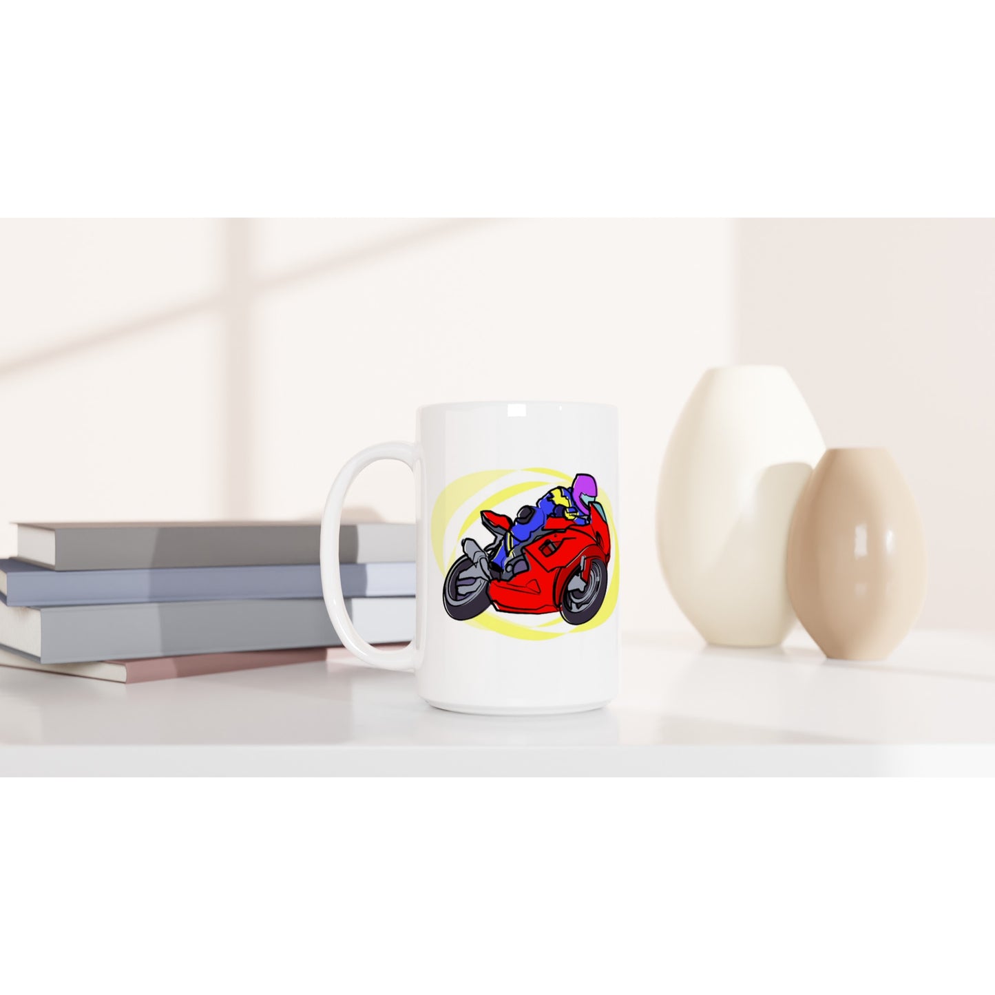 White 15oz Ceramic Mug - Sport Birke