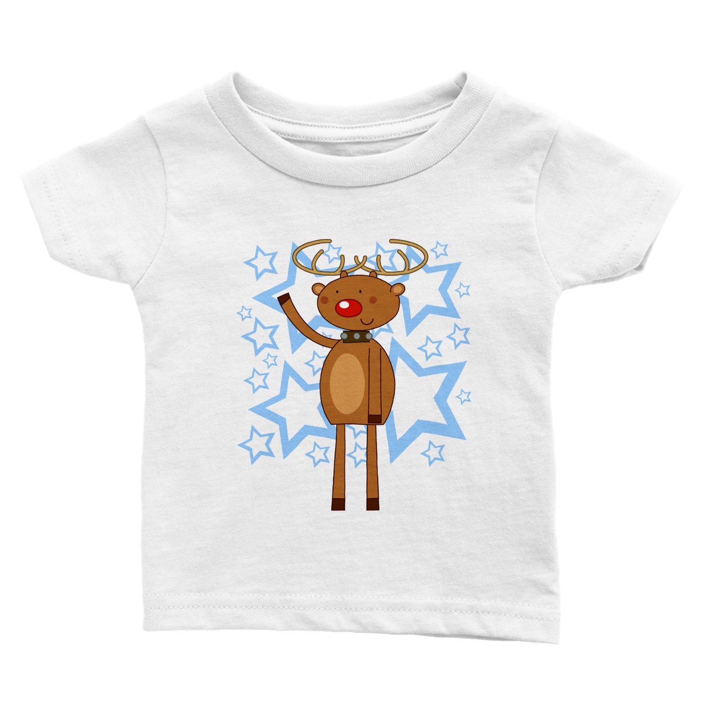 Classic Baby Crewneck T-shirt Rudolf waving-Stars - Cartoon