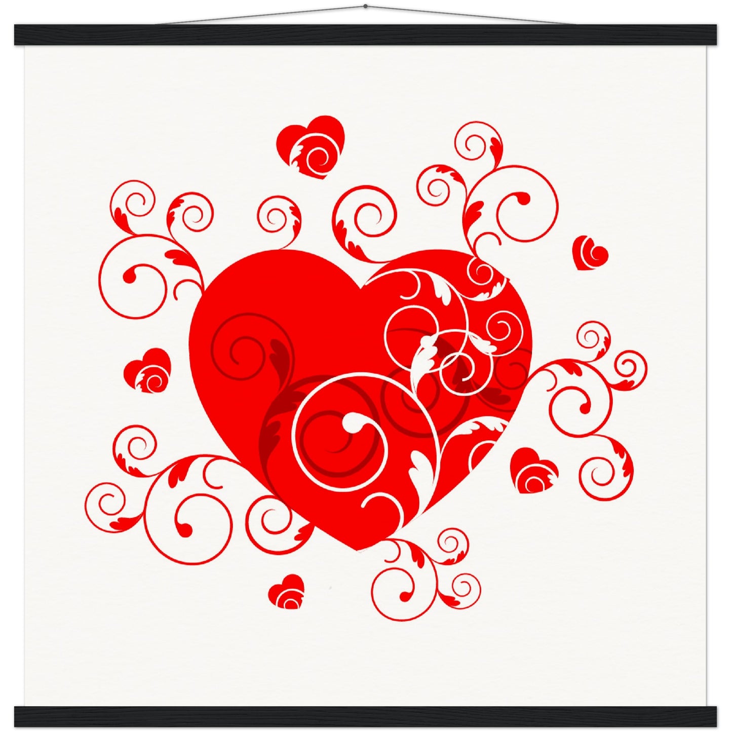 Museum-Quality Matte Paper Poster & Hanger - Beautiful Heart with Organic design - Valentine