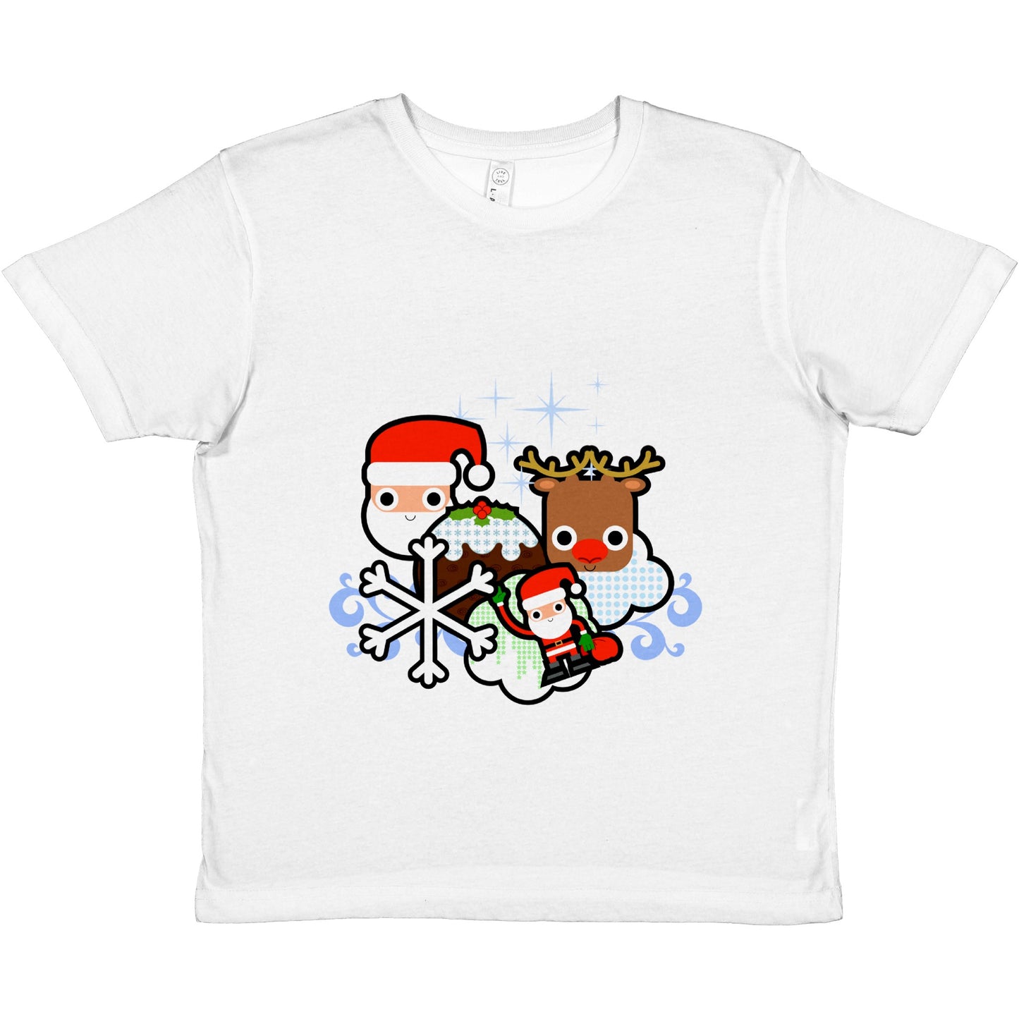 Premium Kids Crewneck T-shirt Santa and all Christmas - graphics