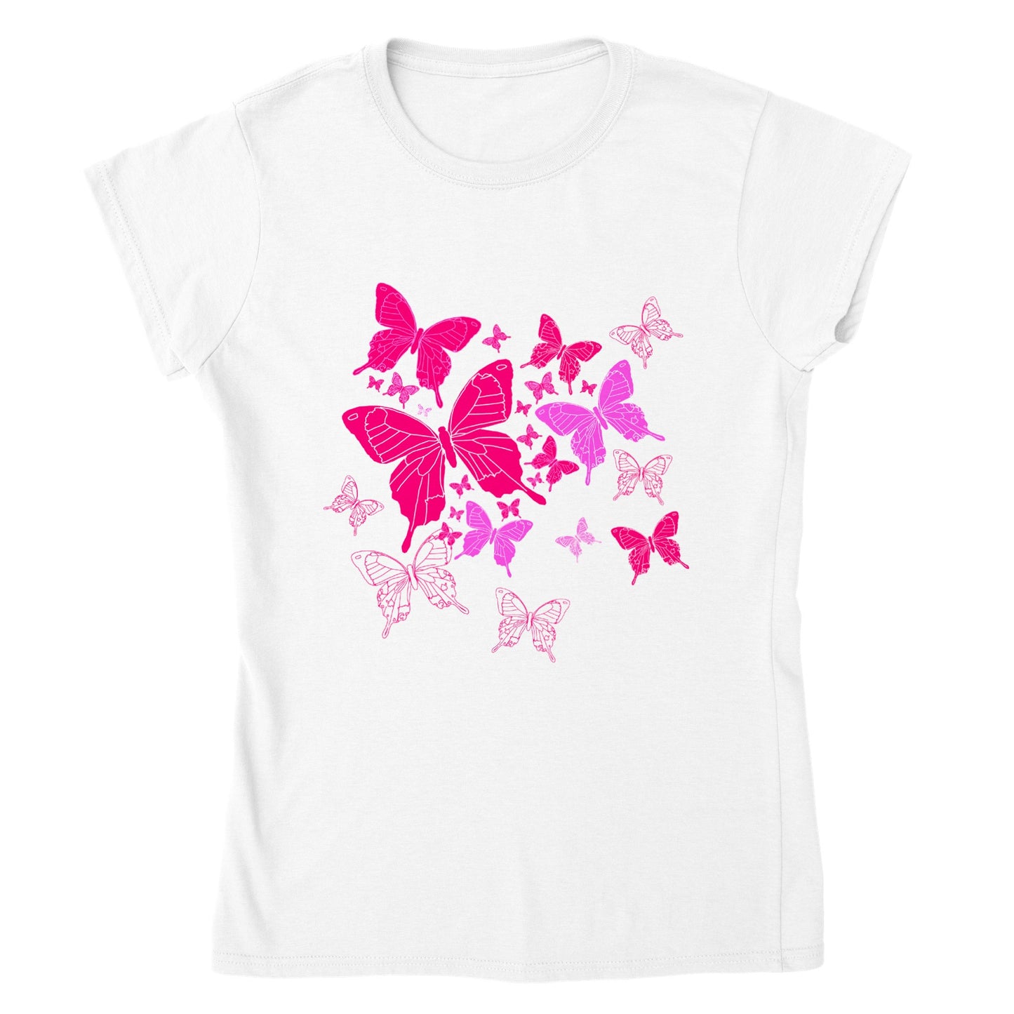 Classic Womens Crewneck T-shirt - Butterflies-Sanctuary