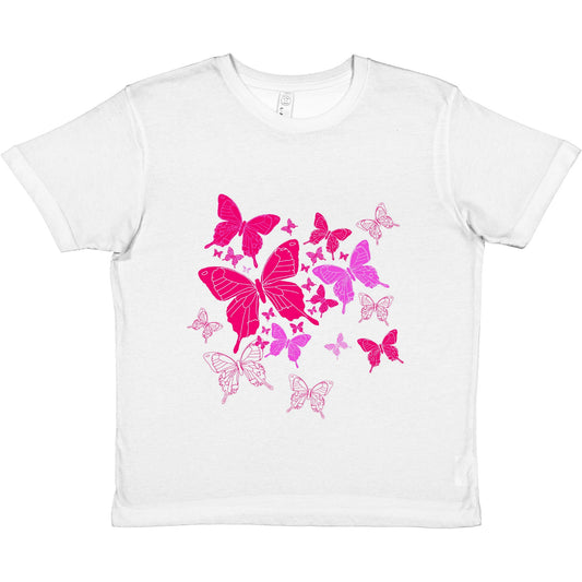 Premium Kids Crewneck T-shirt - Butterflies-Sanctuary