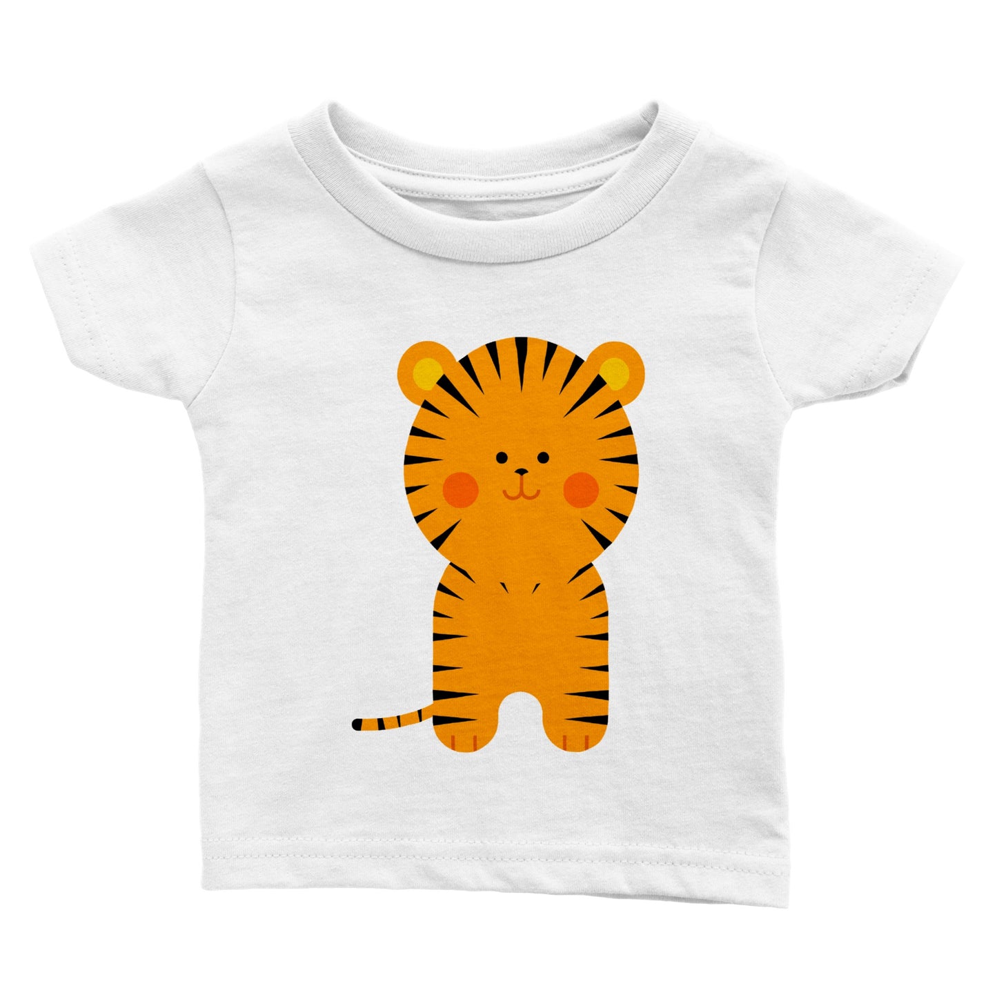 Classic Baby Crewneck T-shirt Cute Tiger