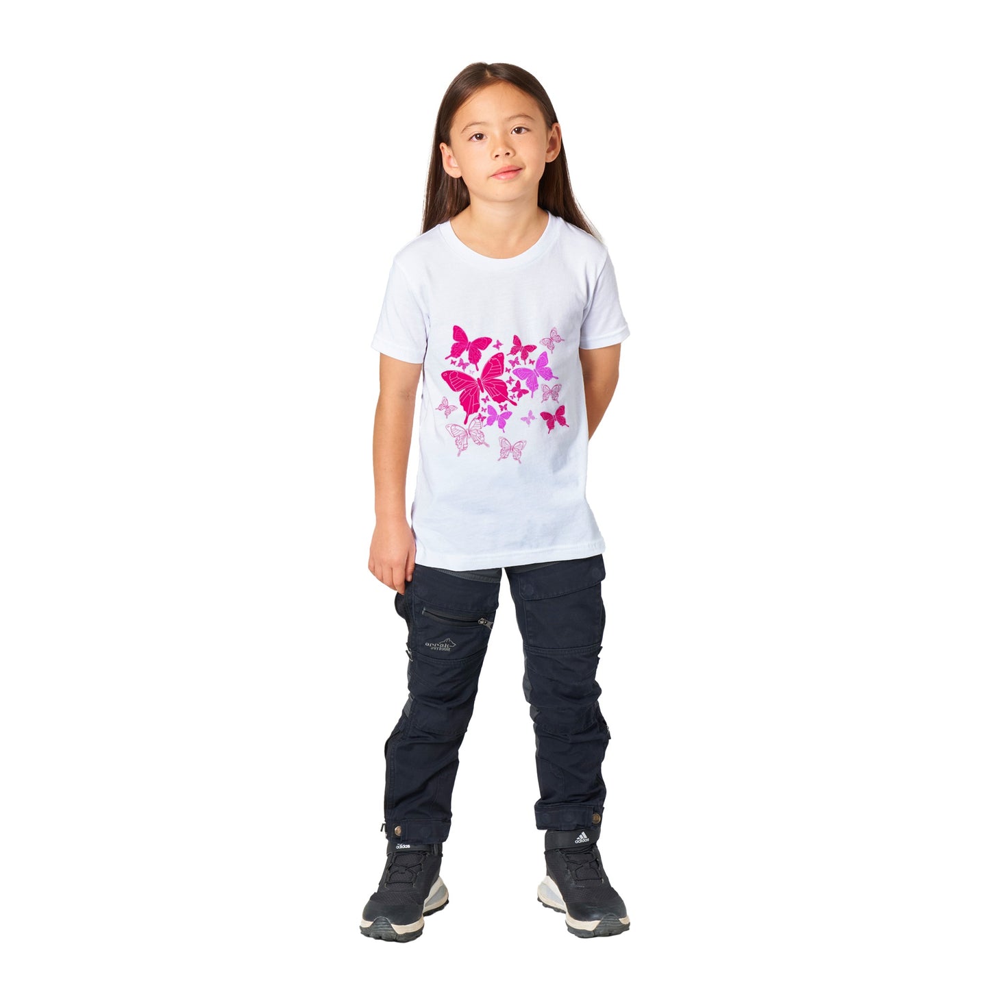 Premium Kids Crewneck T-shirt - Butterflies-Sanctuary