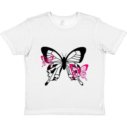 Premium Kids Crewneck T-shirt - Butterflies-Little And Large