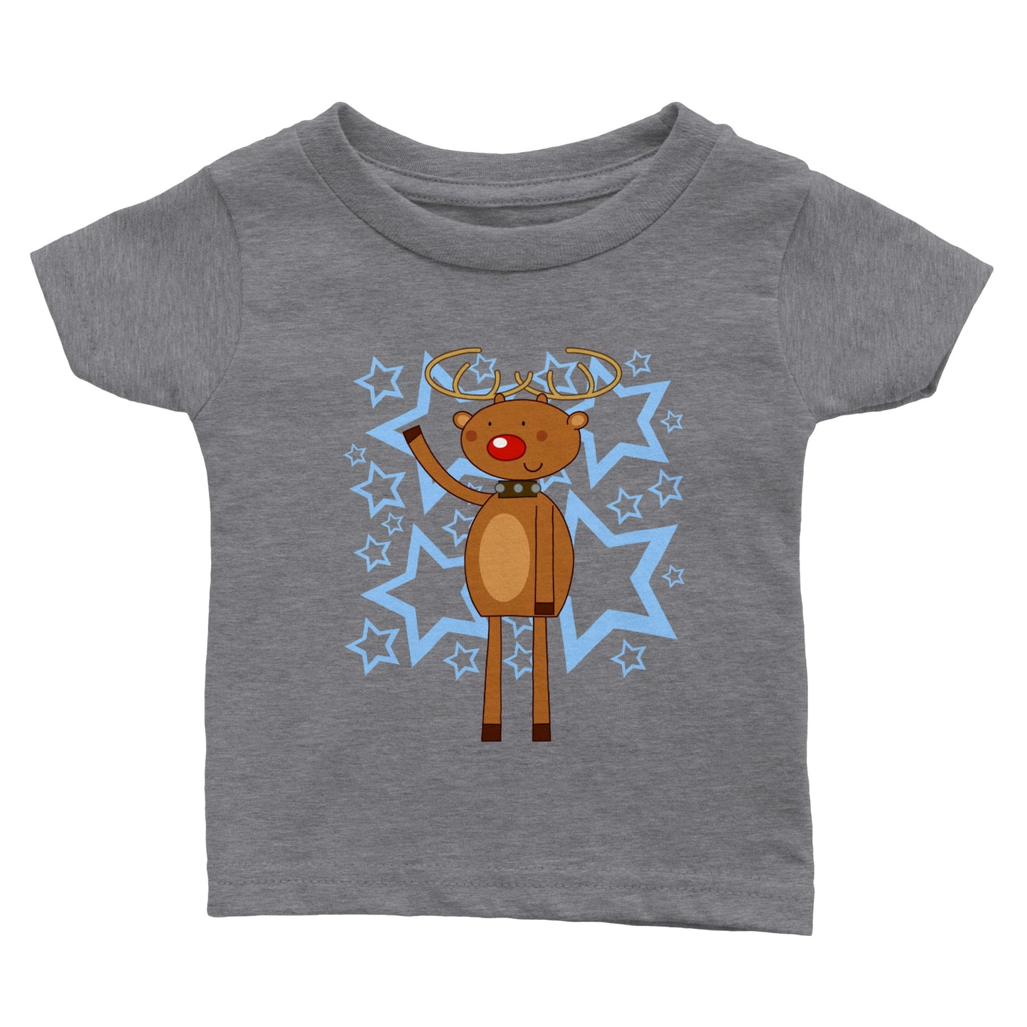 Classic Baby Crewneck T-shirt Rudolf waving-Stars - Cartoon