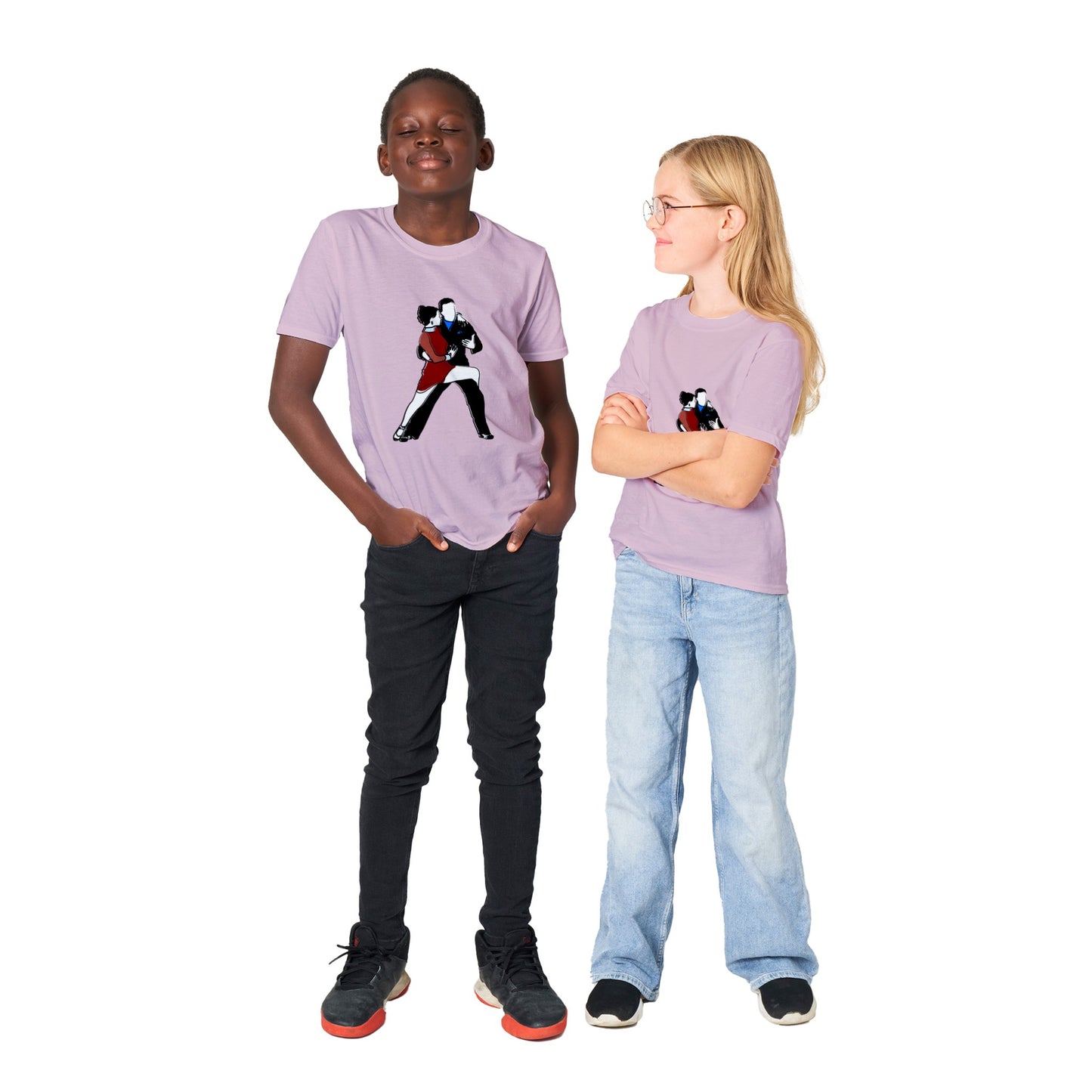 Classic Kids Crewneck T-shirt - Latin Dancers.