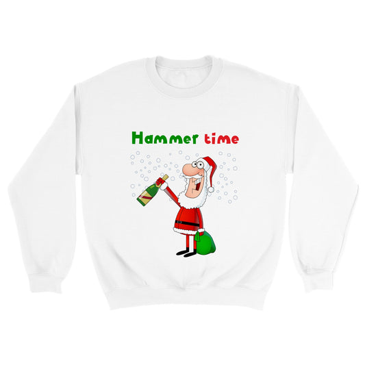 Men's Classic Unisex Crewneck Sweatshirt Santa with bottle-Hammer Time