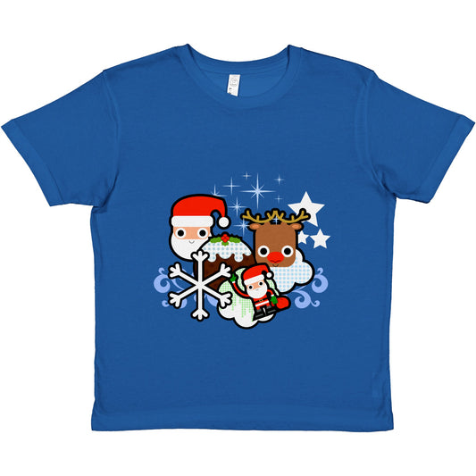 Premium Kids Crewneck T-shirt Santa and all Christmas - graphics