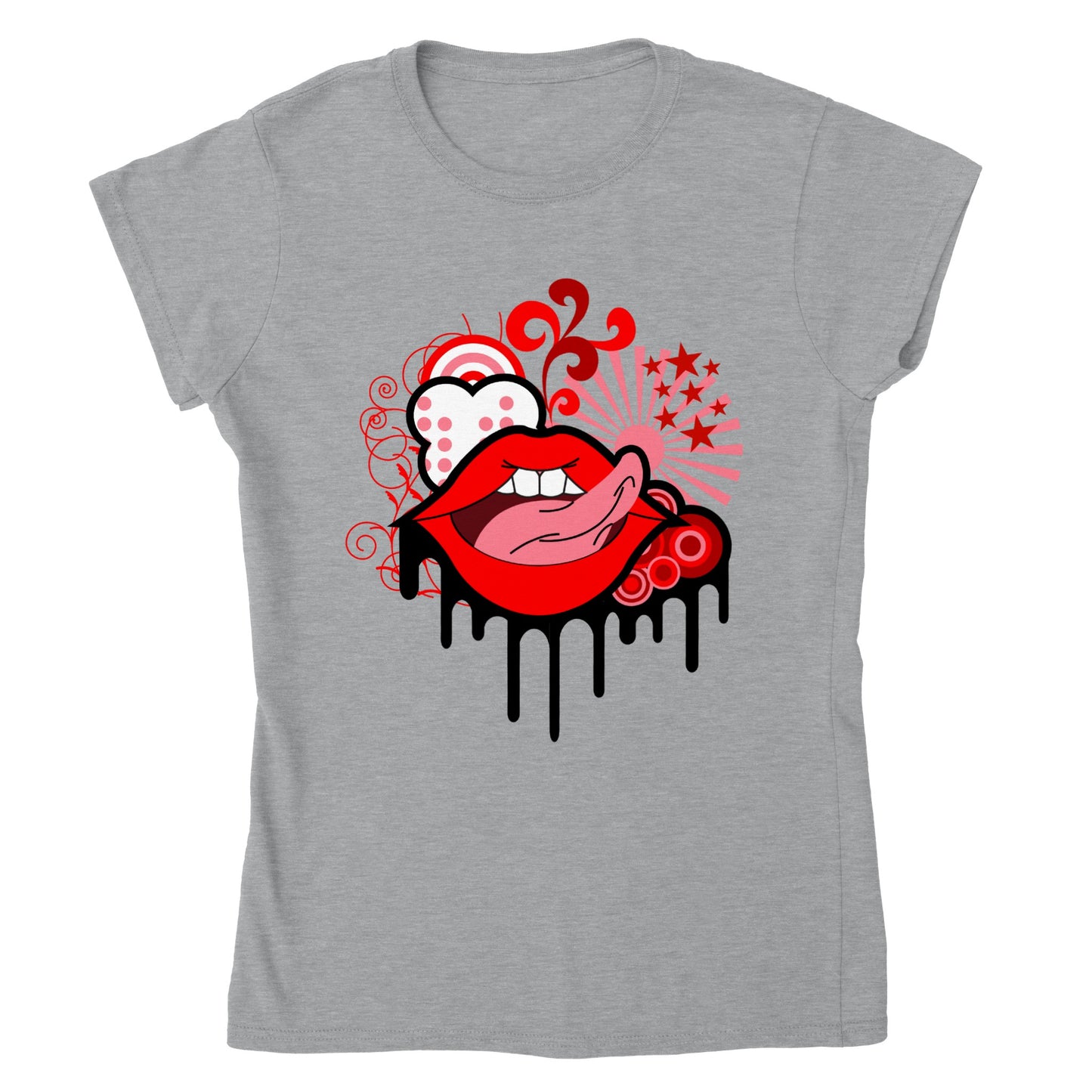 Classic Womens Crewneck T-shirt - Lips Don't Lie