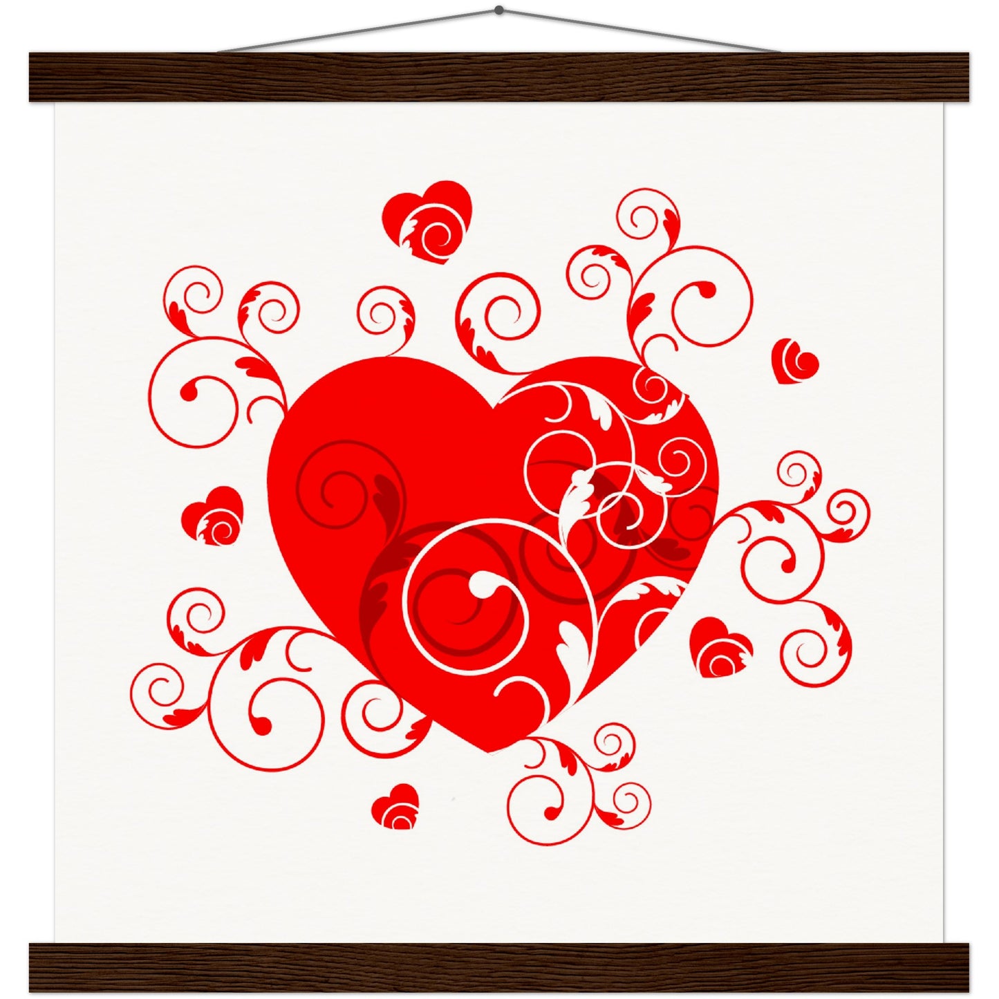 Museum-Quality Matte Paper Poster & Hanger - Beautiful Heart with Organic design - Valentine