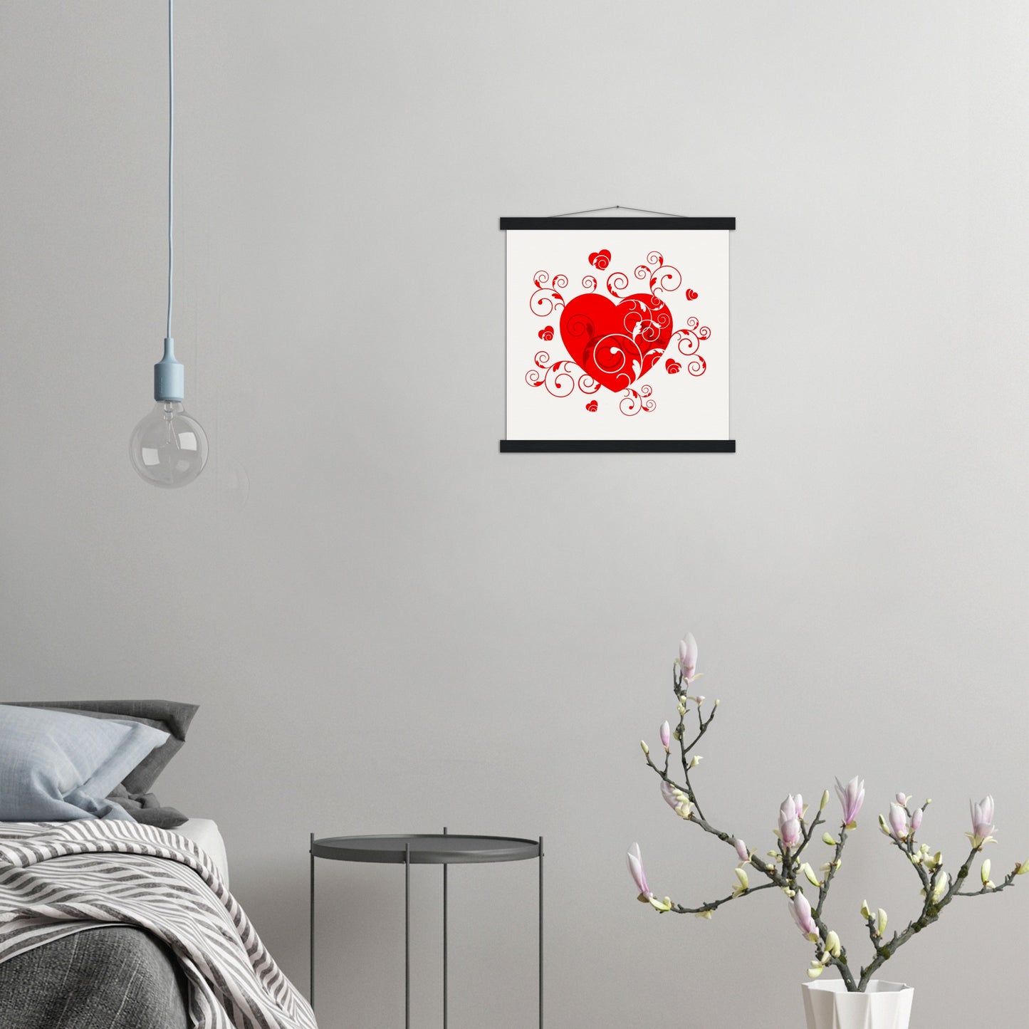 Museum-Quality Matte Paper Poster & Hanger - Beautiful Heart with Organic design - Valentine