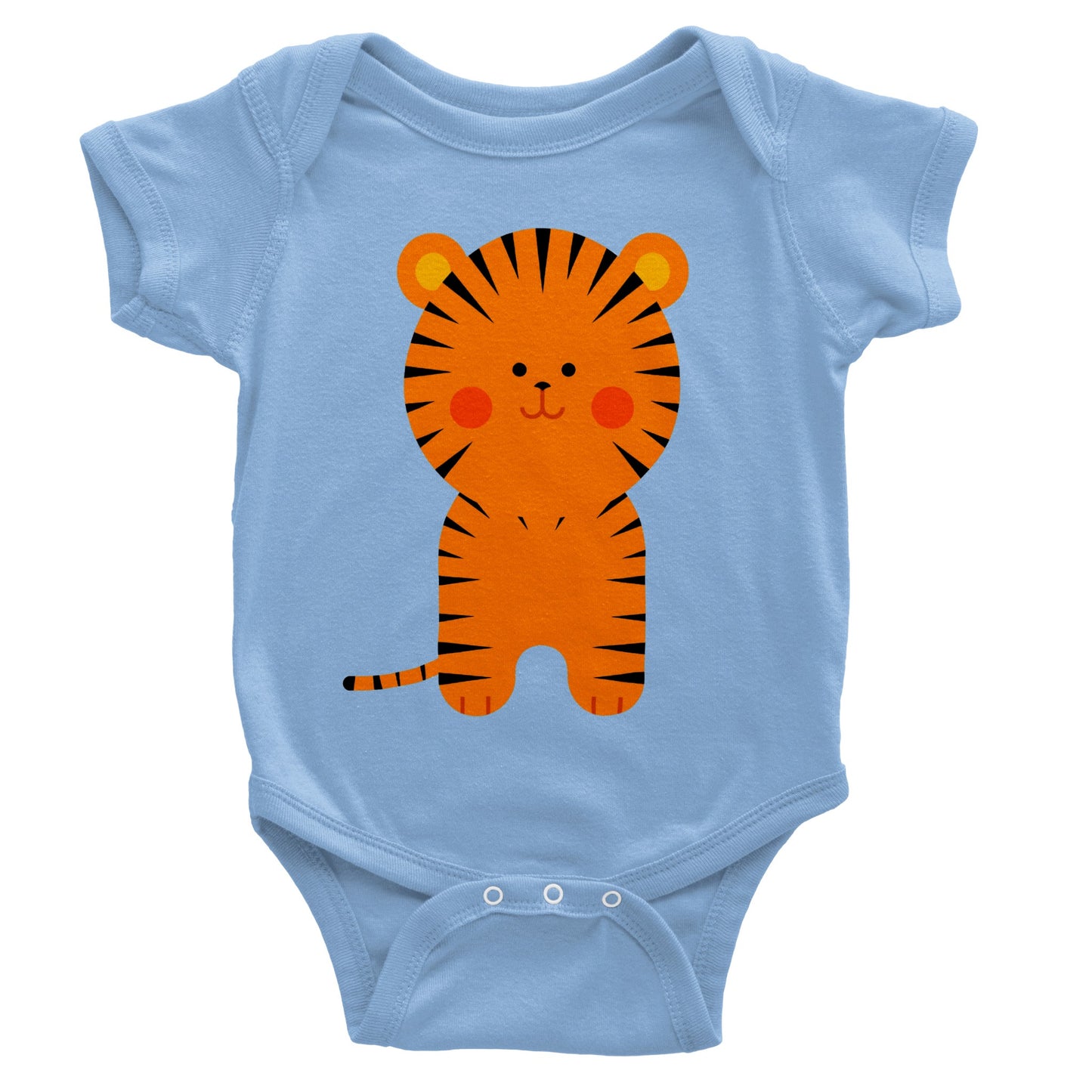 Classic Baby Short Sleeve Bodysuit Cute Tiger