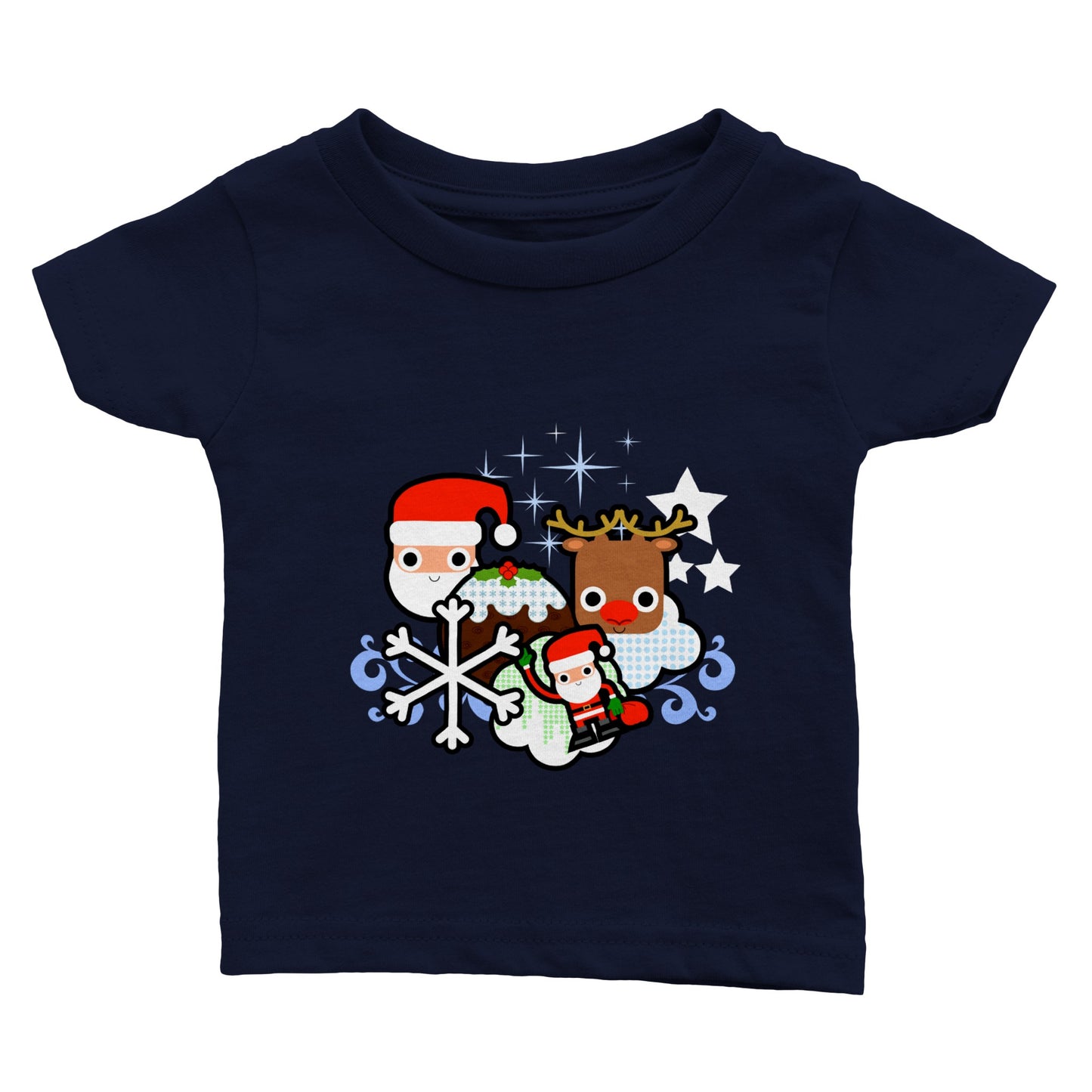 Classic Baby Crewneck T-shirt Santa and all Christmas - graphics