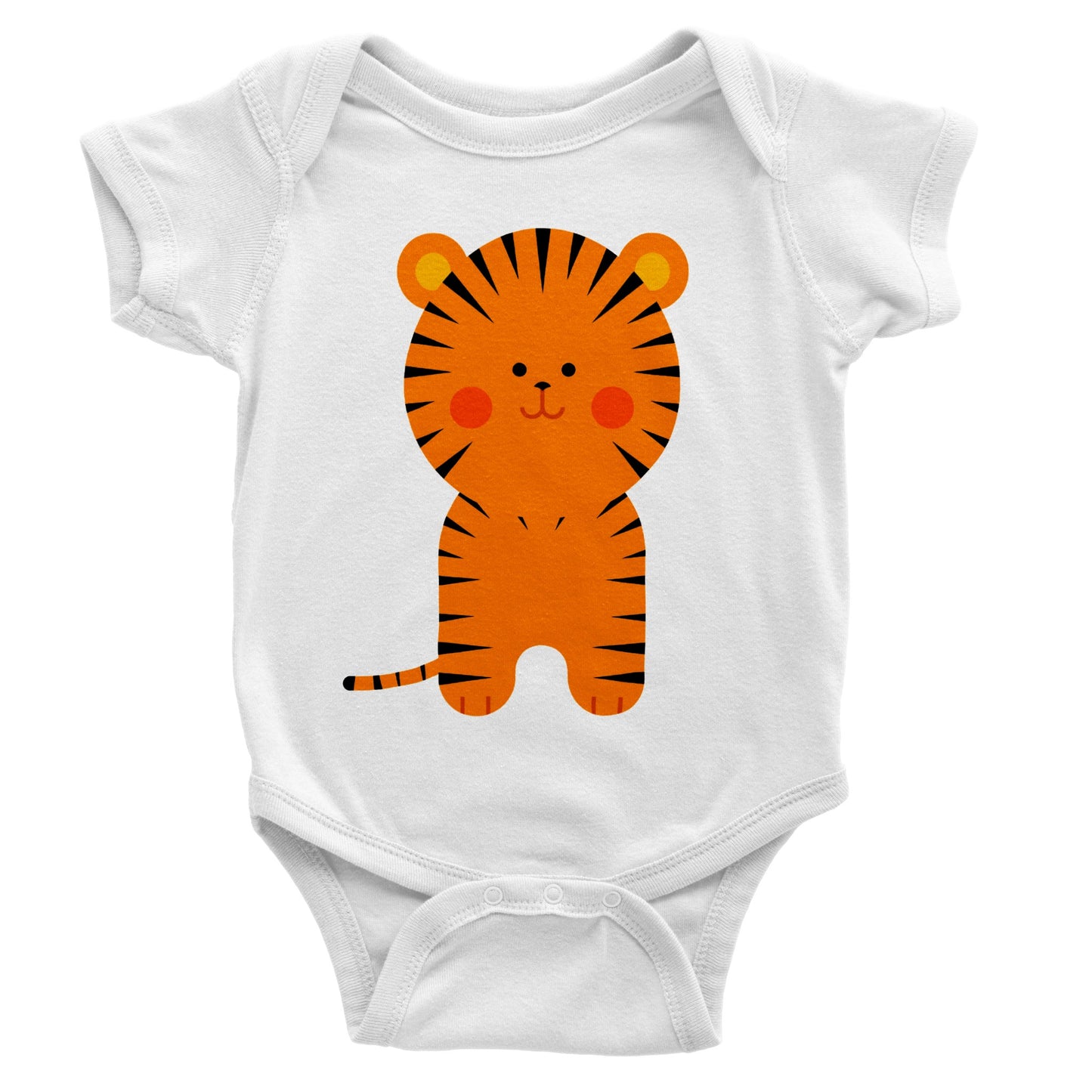 Classic Baby Short Sleeve Bodysuit Cute Tiger