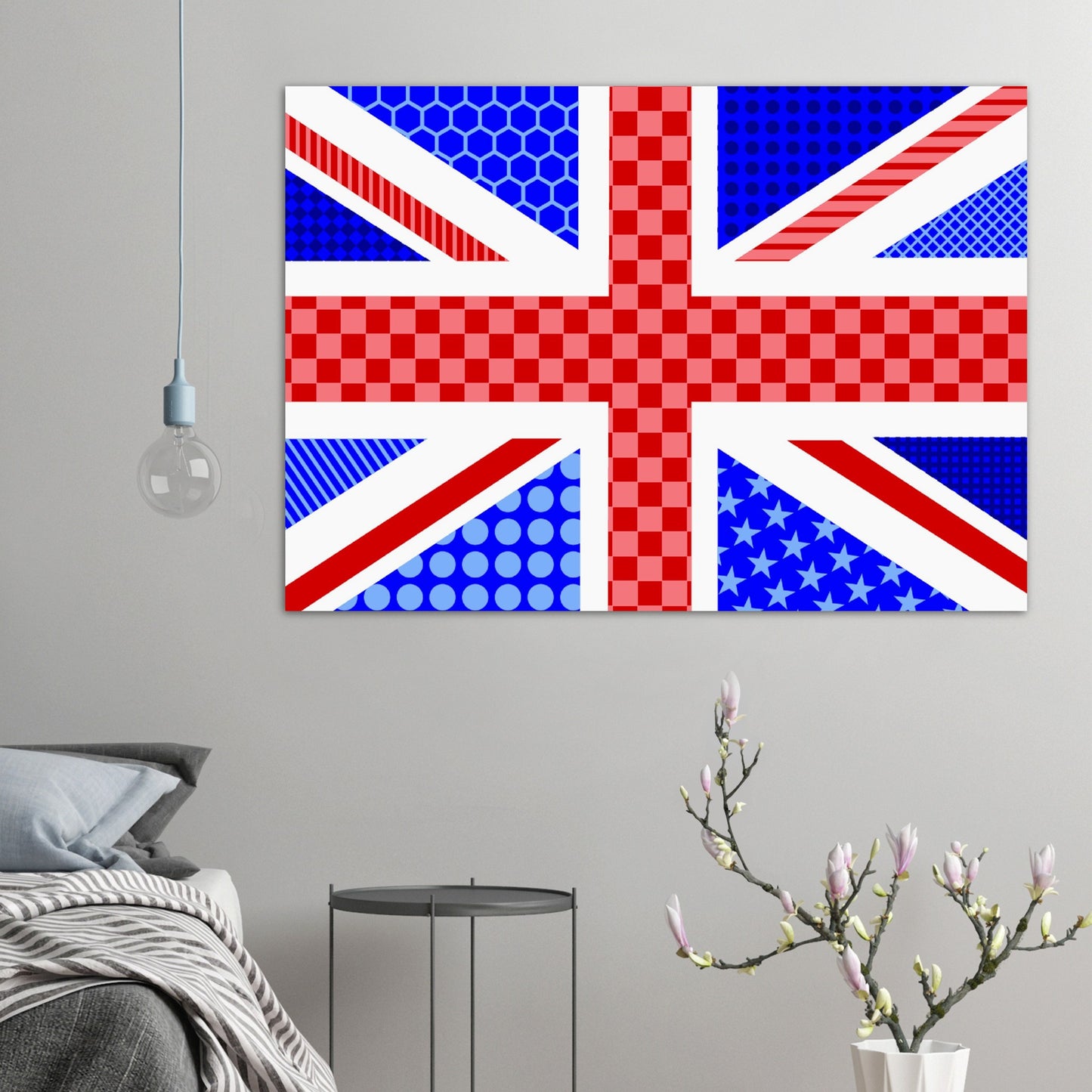 Premium Matte Paper Poster - Union Jack with Graphic Patterns