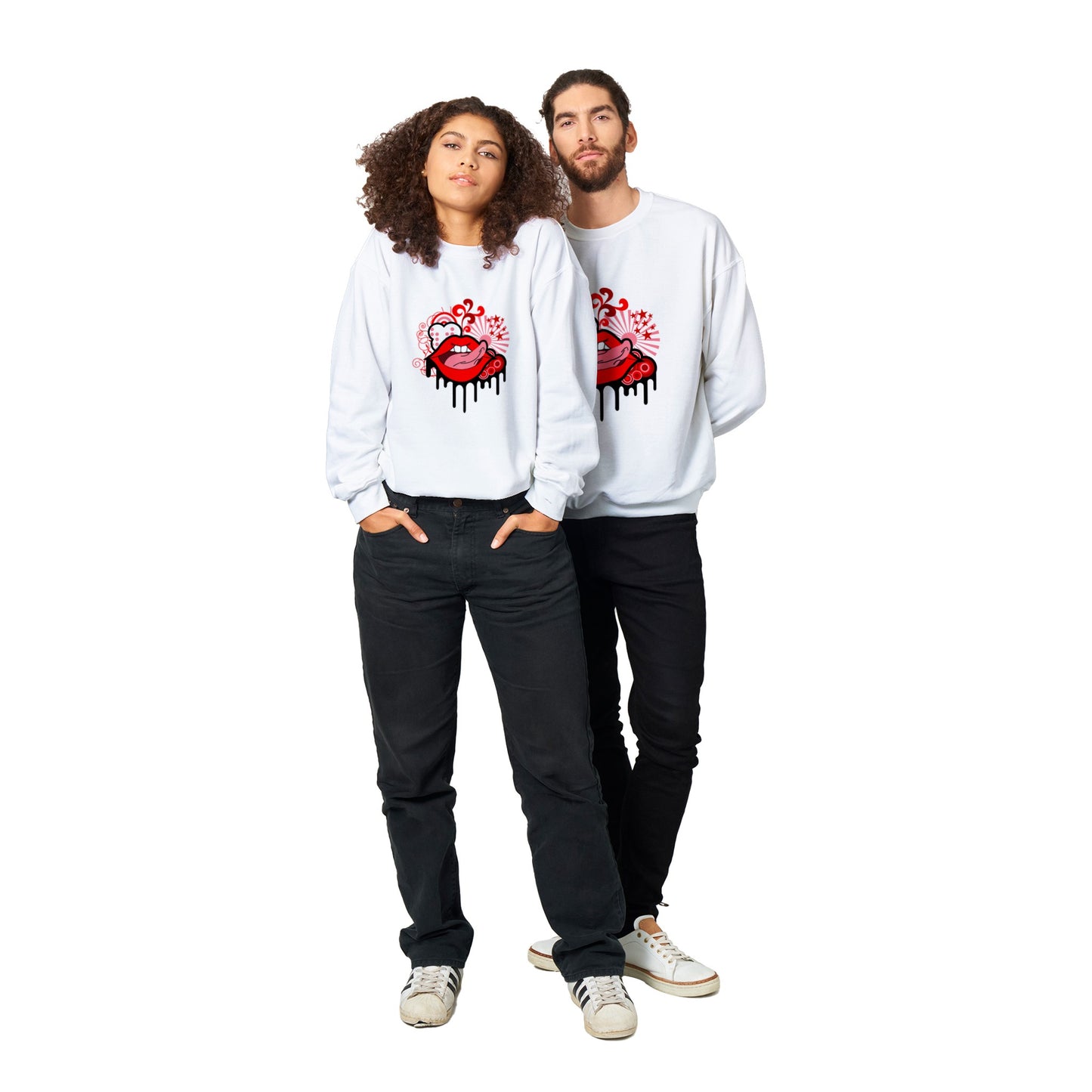 Classic Unisex Crewneck Sweatshirt - Lips Don't Lie