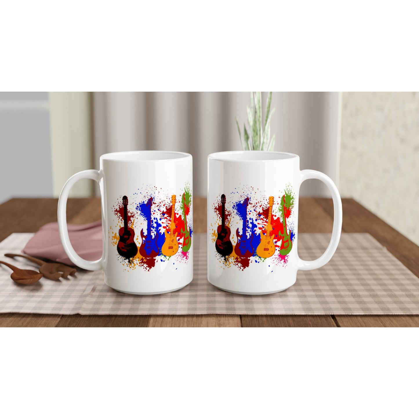 White 15oz Ceramic Mug - The Art in Guitar