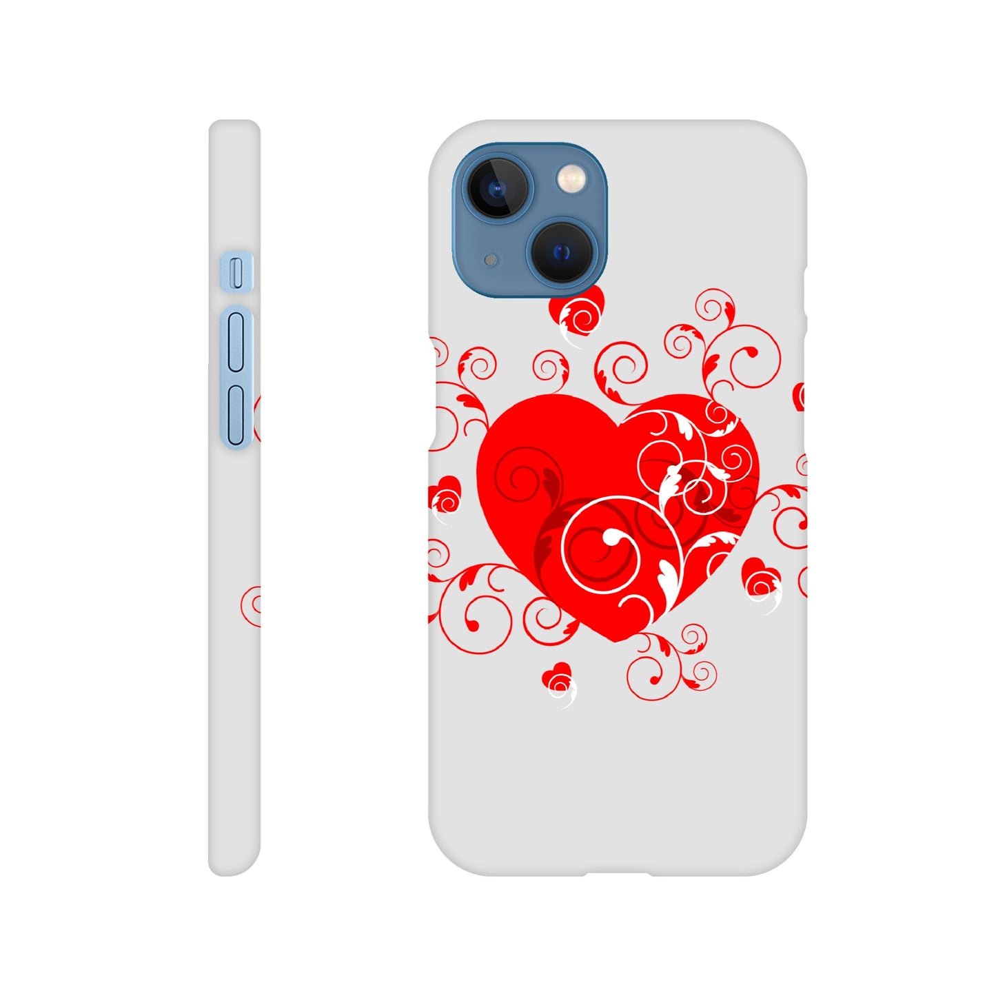 Slim case - Beautiful Heart with Organic design - Valentine