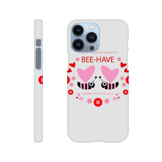 Slim case - Bees mirrored with Floral and Hearts - Valentine