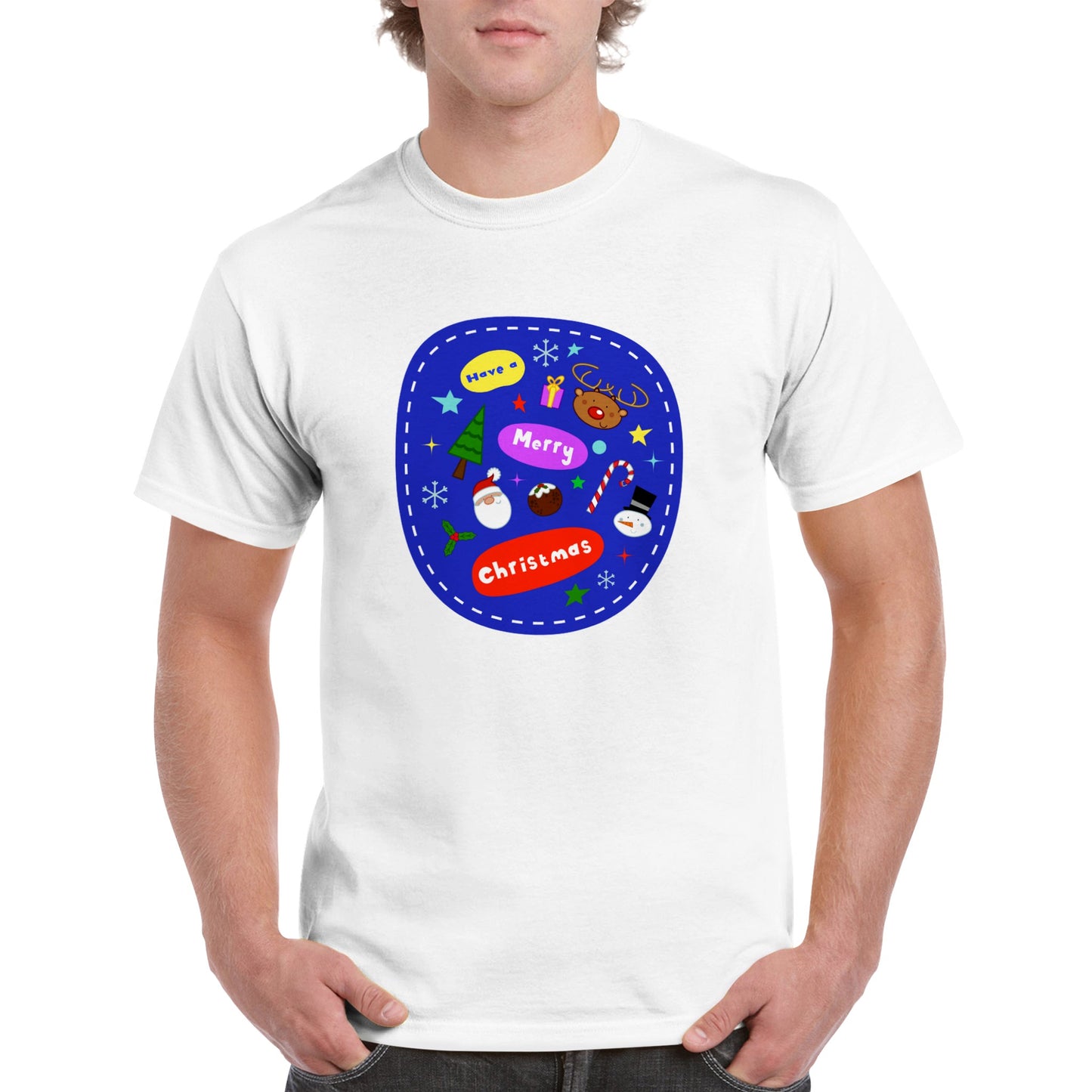 Men's Heavyweight Unisex Crewneck T-shirt Have A Christmas - Christmas Icons